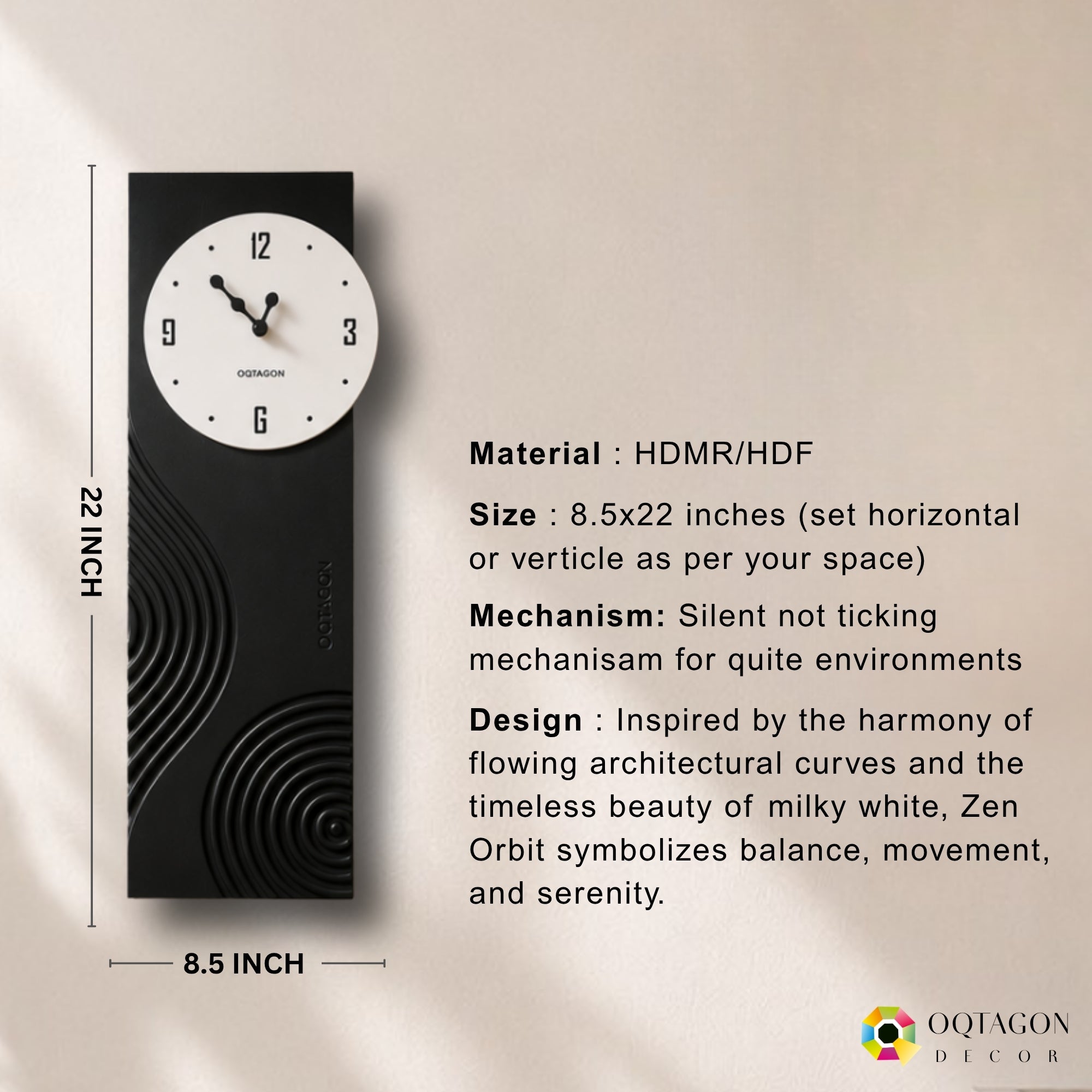 Flowing Wave - Designer Wall Clock