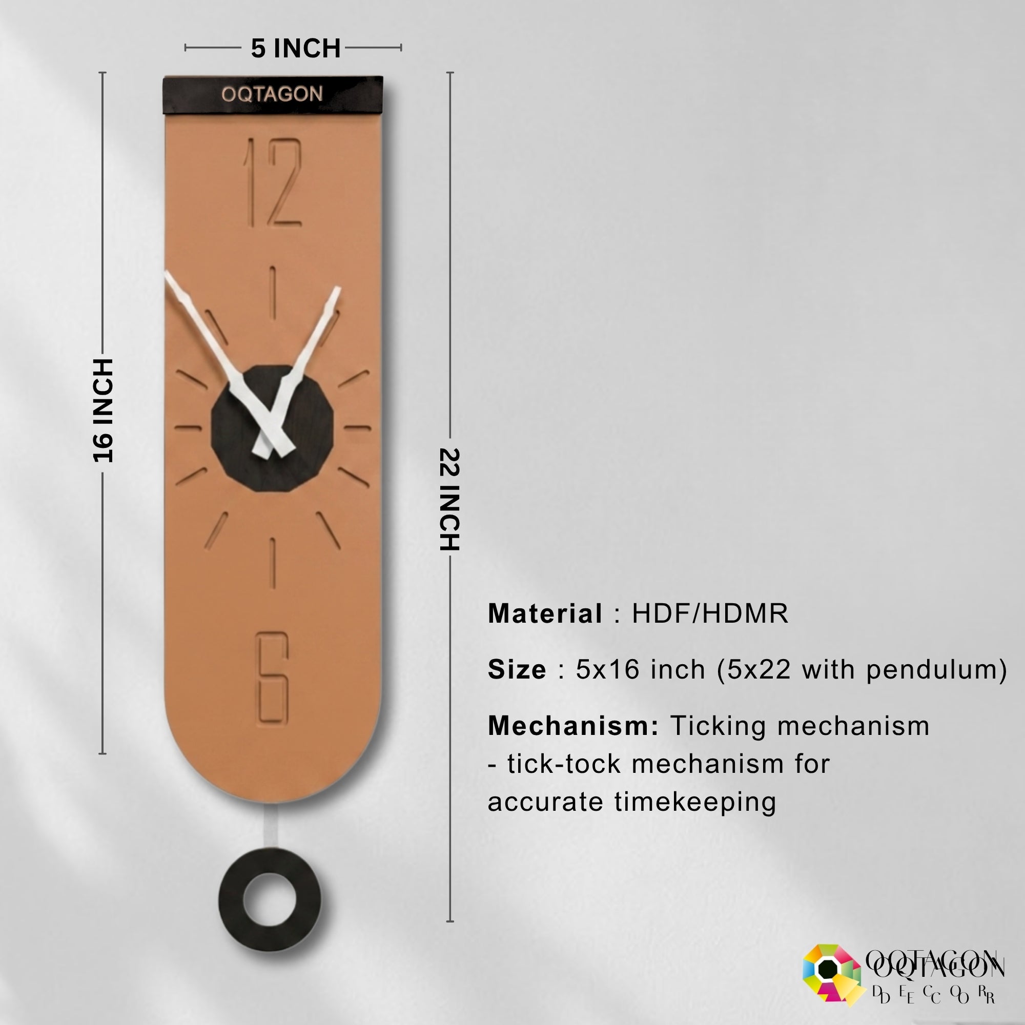 Vectora - Designer Pendulum Wall Clock