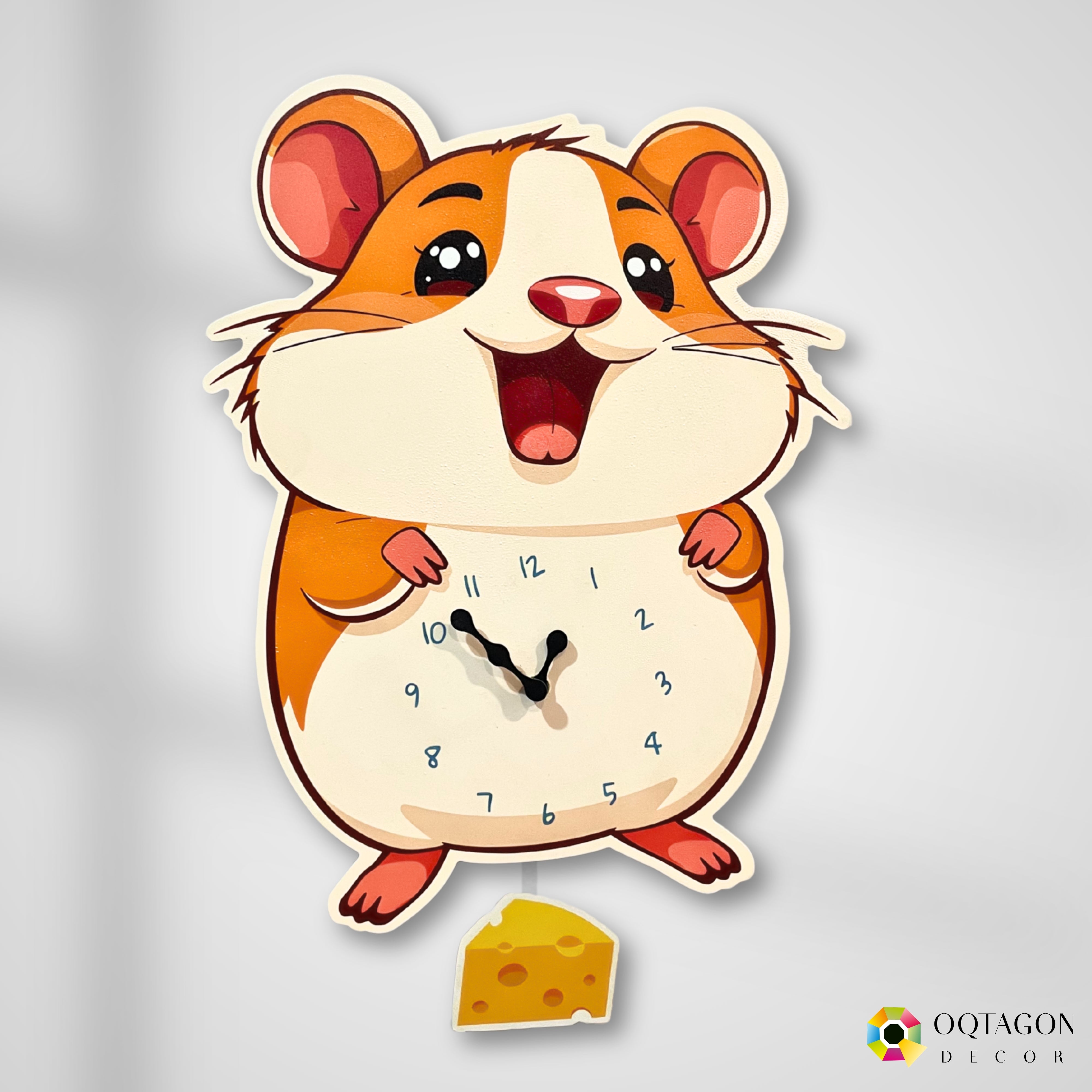 Cheeky Hammy – Designer Kids Pendulum Wall Clock