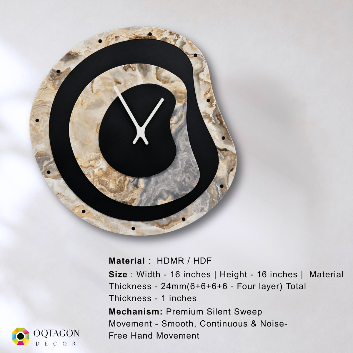 Layers Of Time - Art Inspired Wall Clock