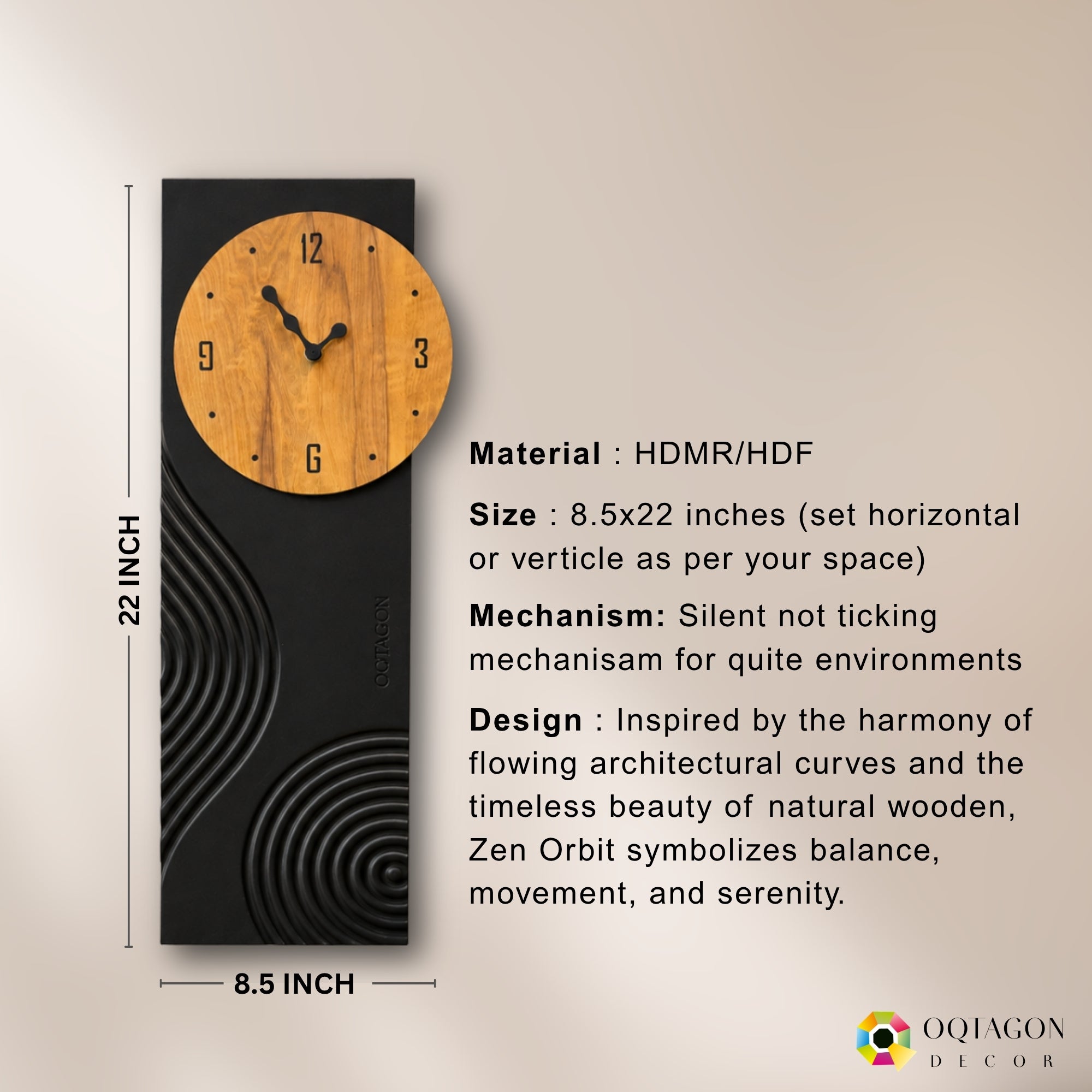 Flowing Wave - Designer Wall Clock