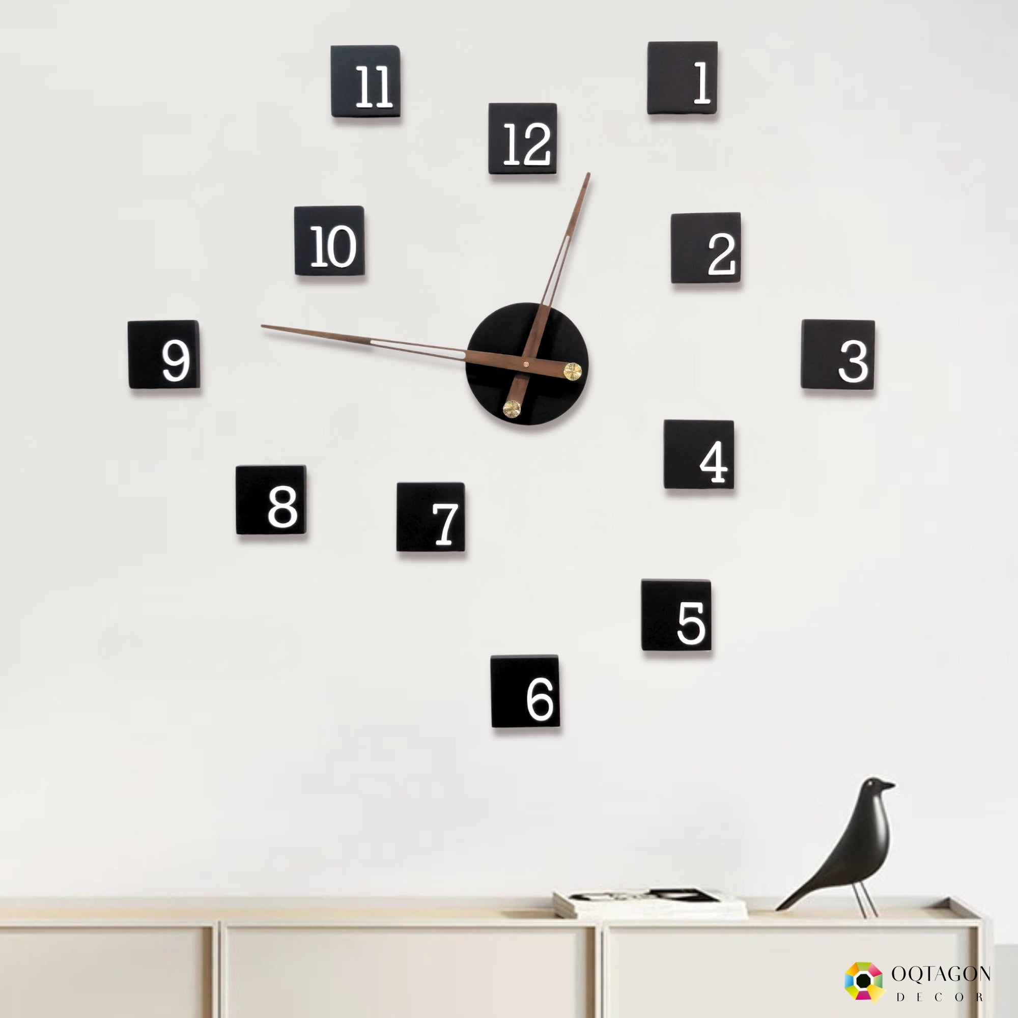 Timeless Square Aeternum - Modern Minimal Designer Wall Clock