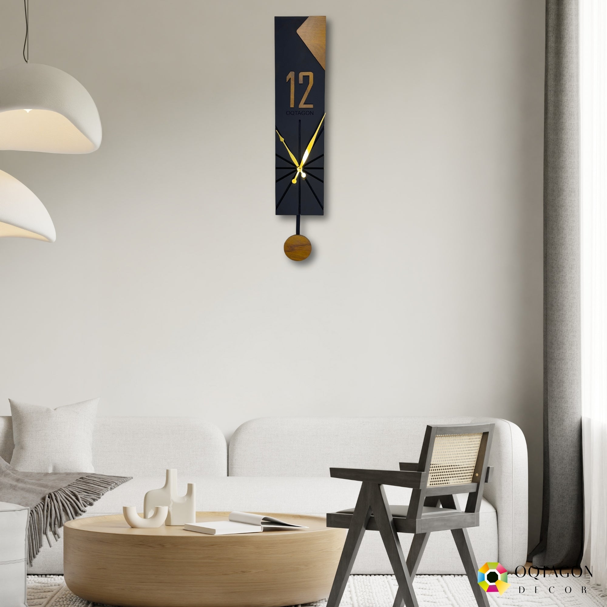 Vertical Aura - Designer Pendulum Wall Clock Series