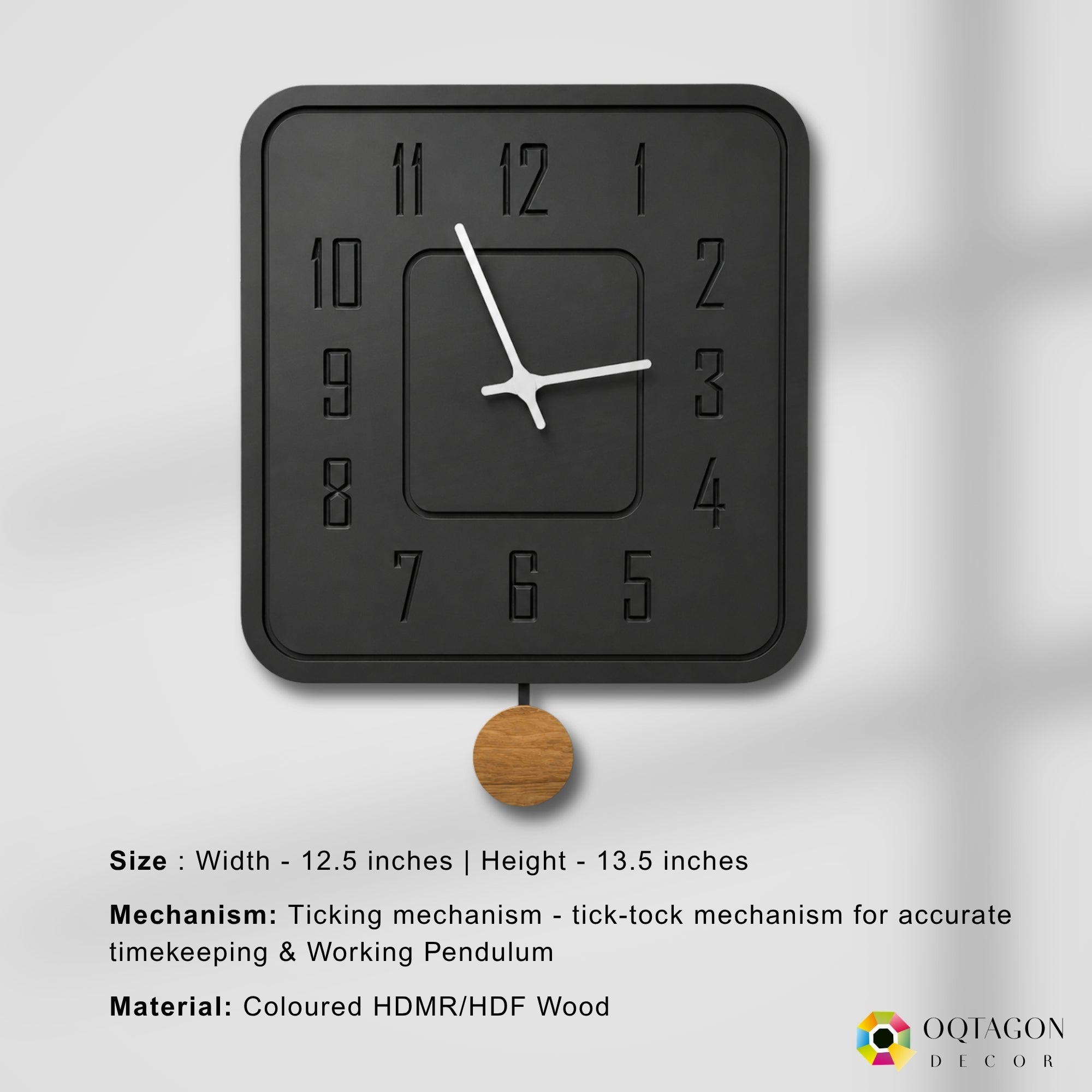 Meridian Architectural Pendulum Wall Clock