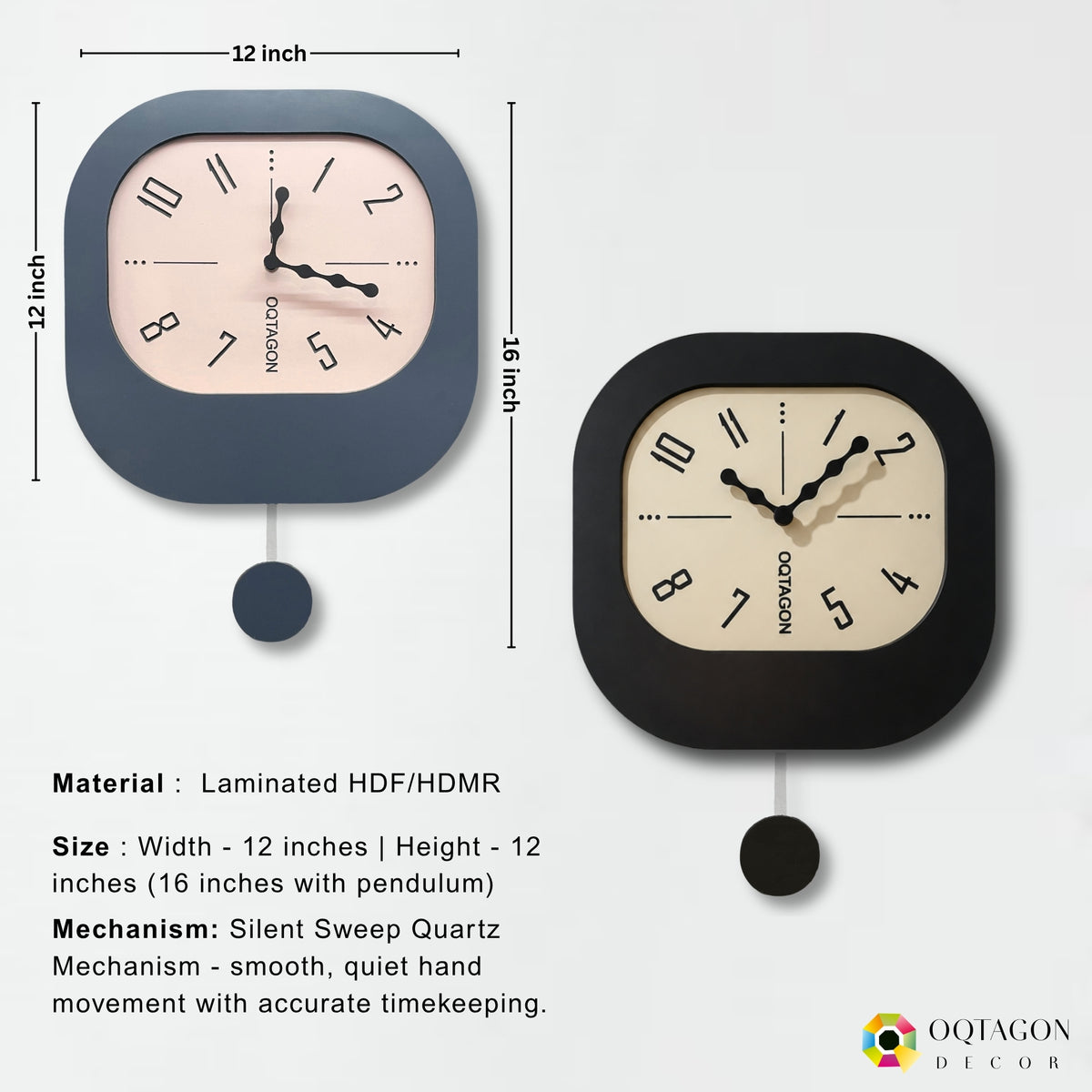 NOSTORIA - Designer Pendulum Wall Clock
