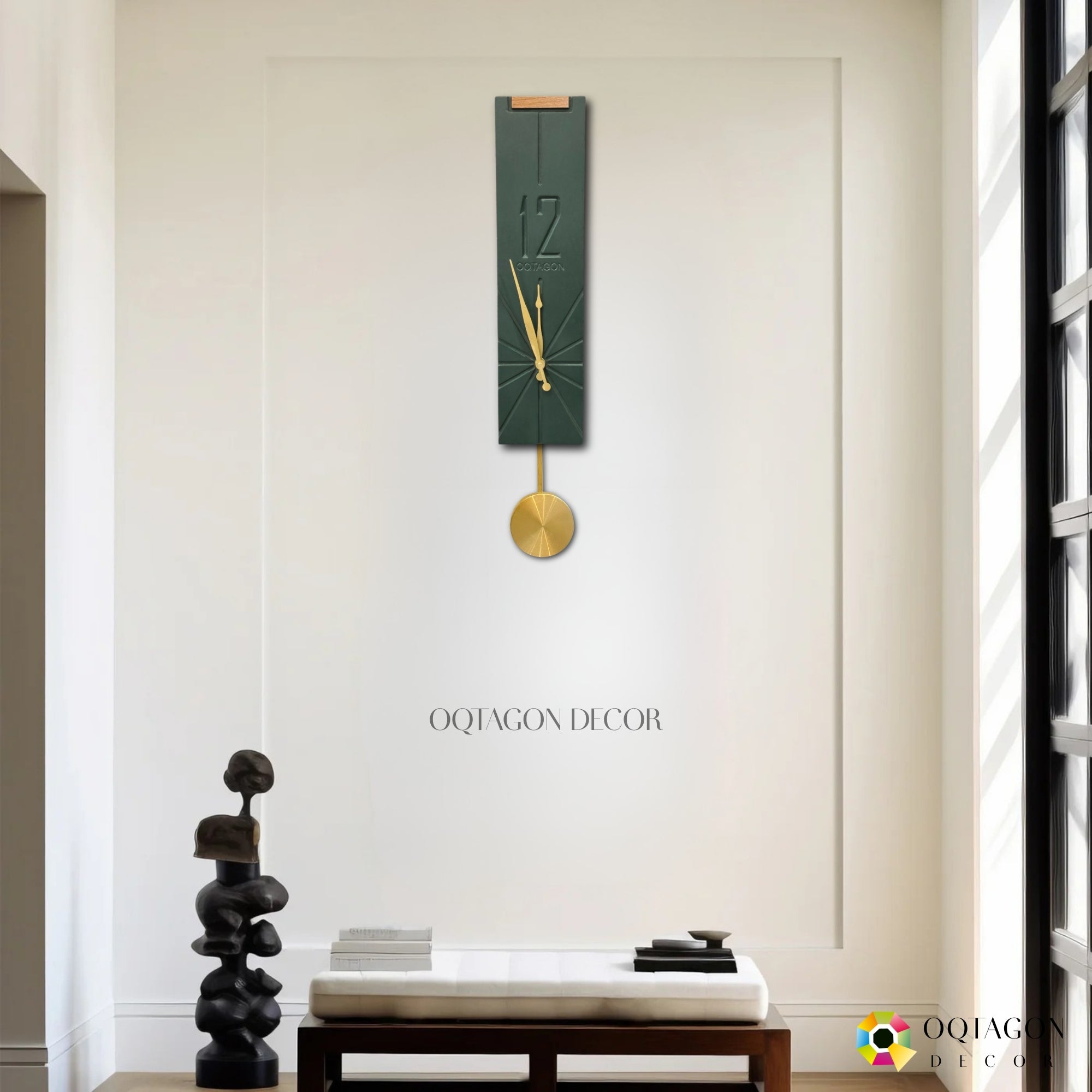 Vertical Aura - Designer Pendulum Wall Clock