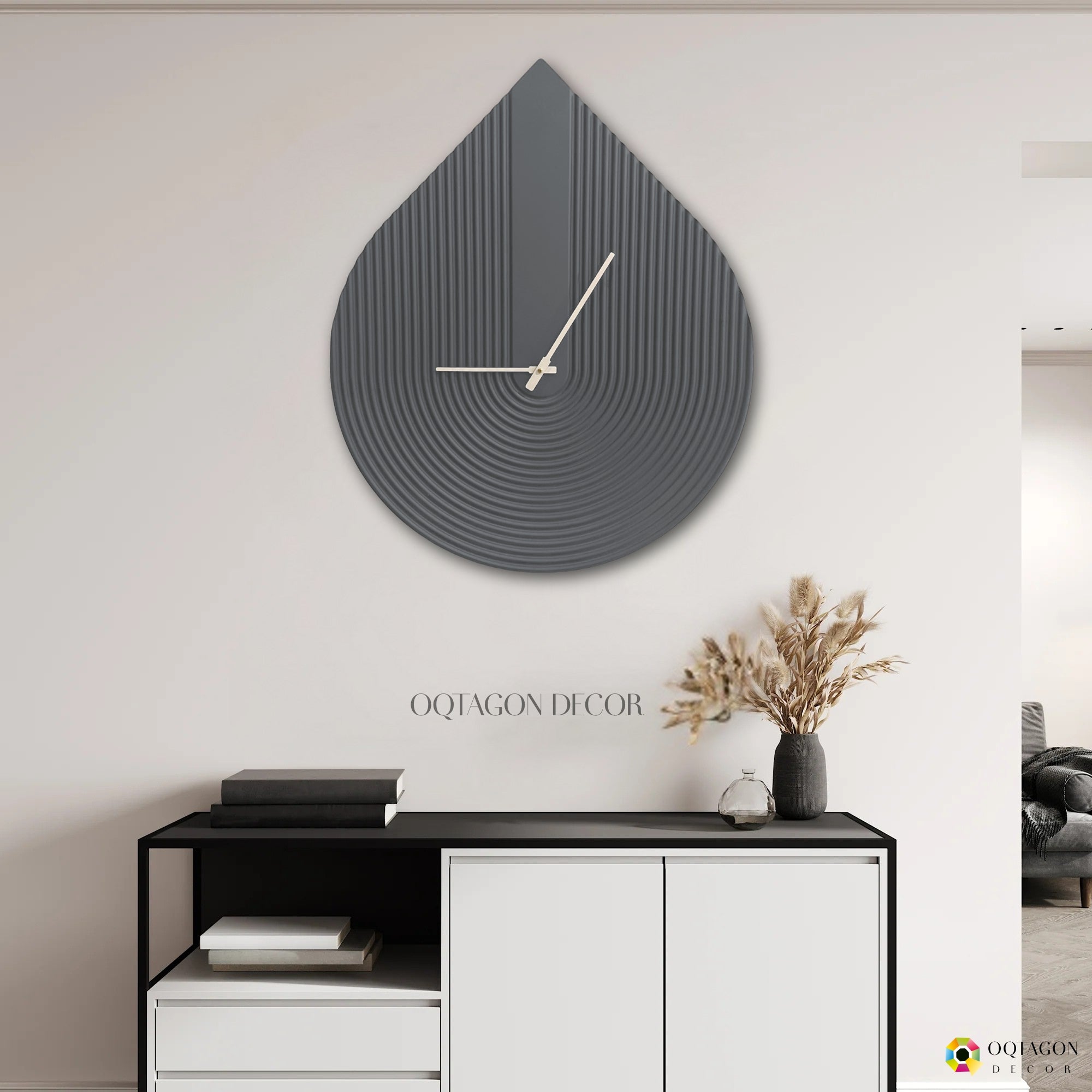 Waterdrop – Minimalist Large Wall Clock