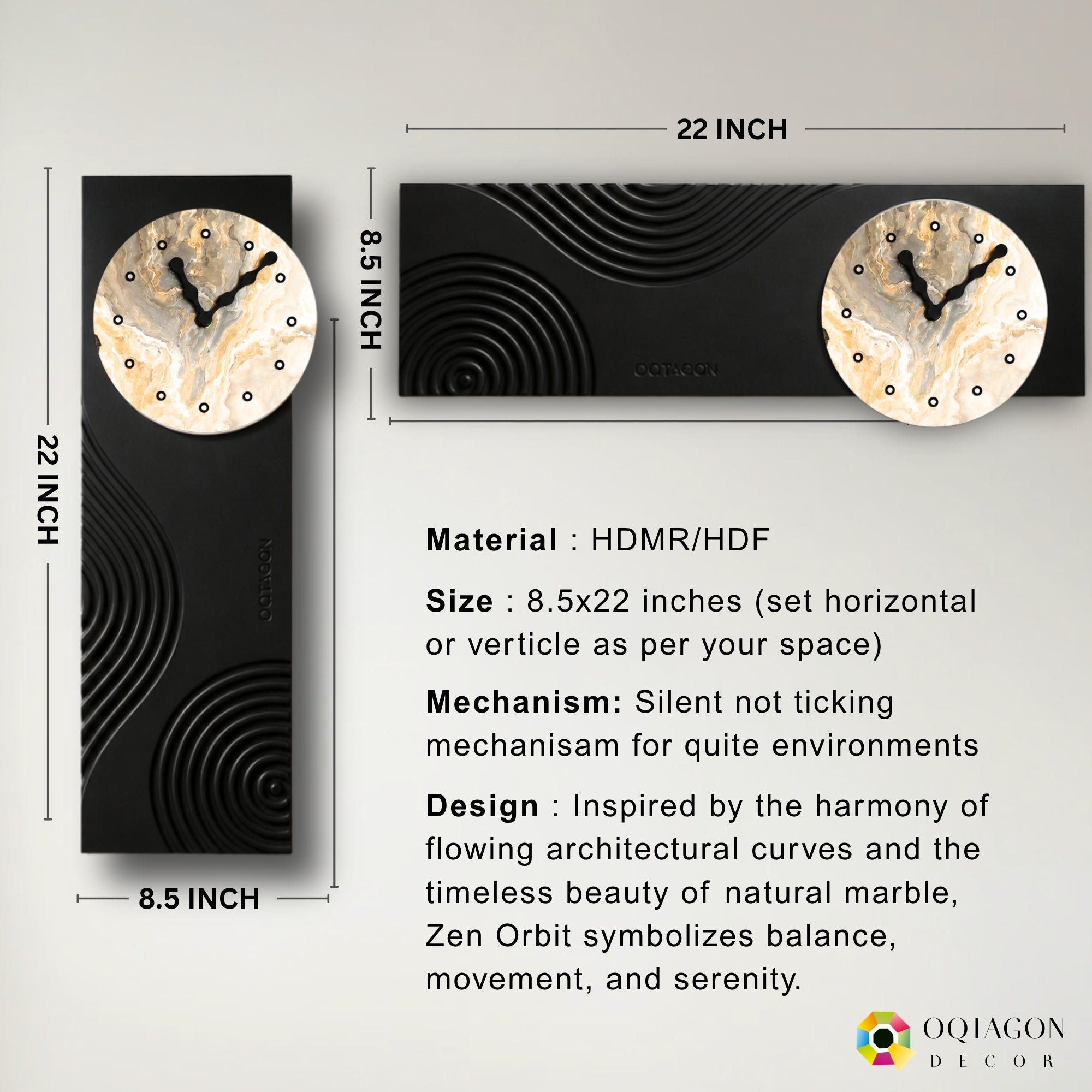 Flowing Wave - Designer Wall Clock