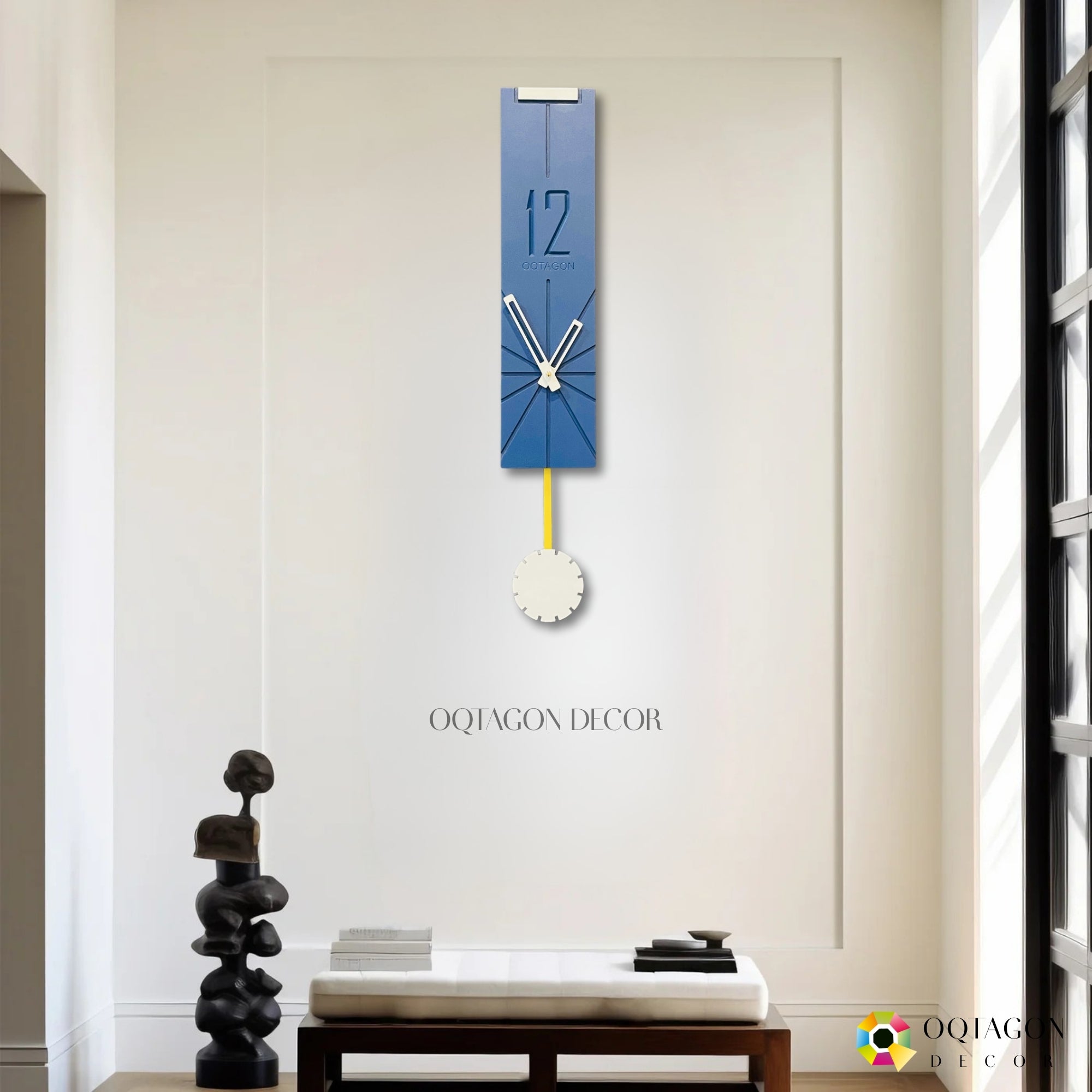 Vertical Aura - Designer Pendulum Wall Clock