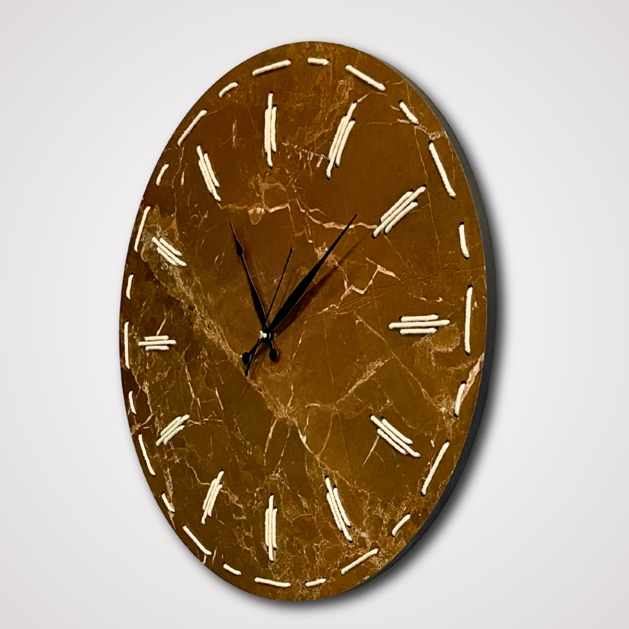 Elegant Thread Detailed Marble Finish Wall Clock Series