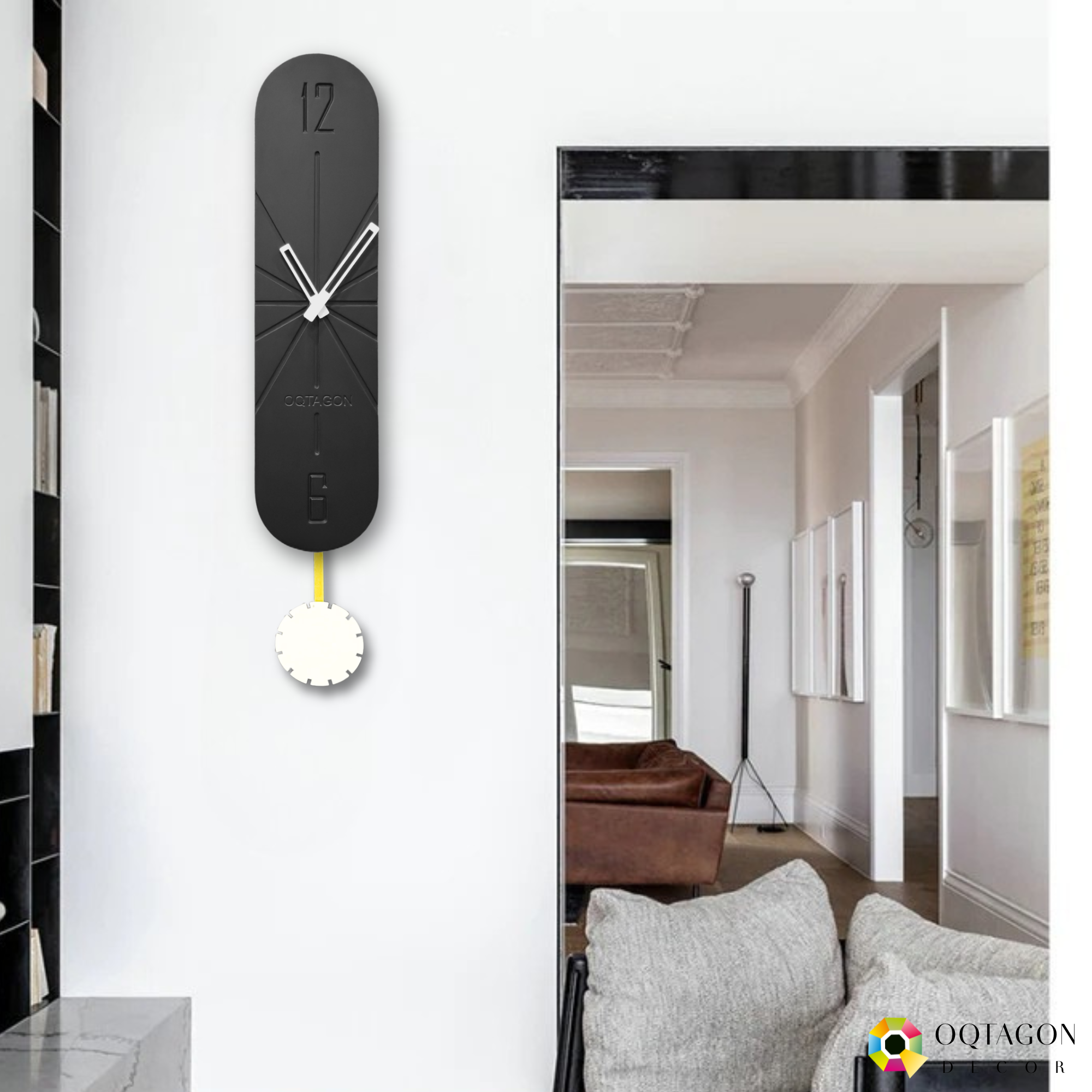Vertical Noir – Sleek Black Designer Piece