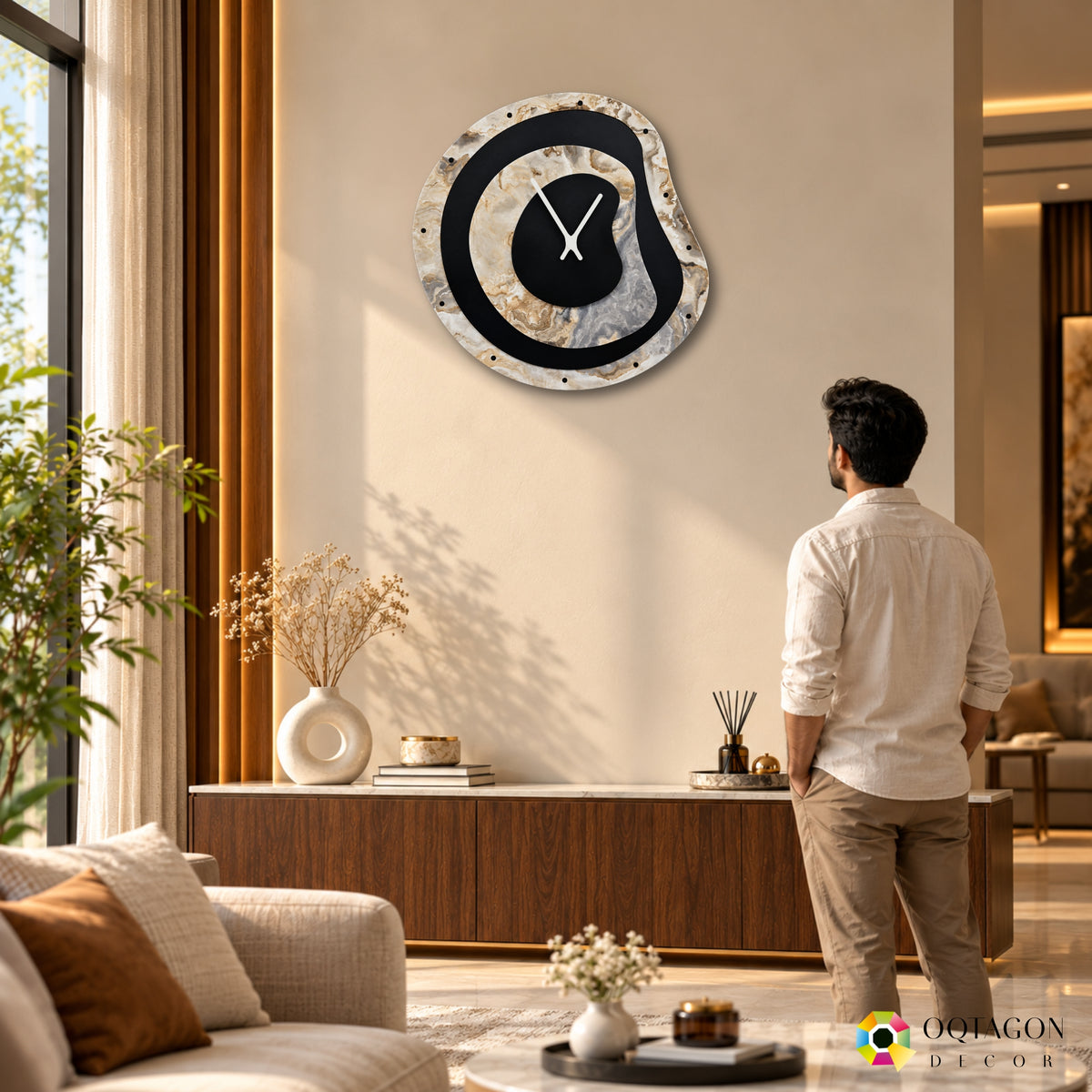 Layers Of Time - Art Inspired Wall Clock