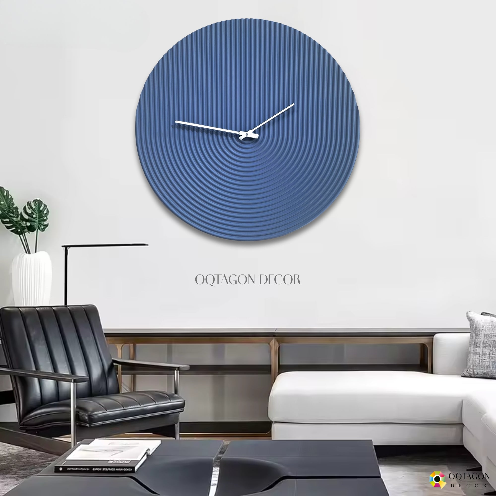 Contemporary Wall Clock – Geometric Circle Design for Elegant Interiors