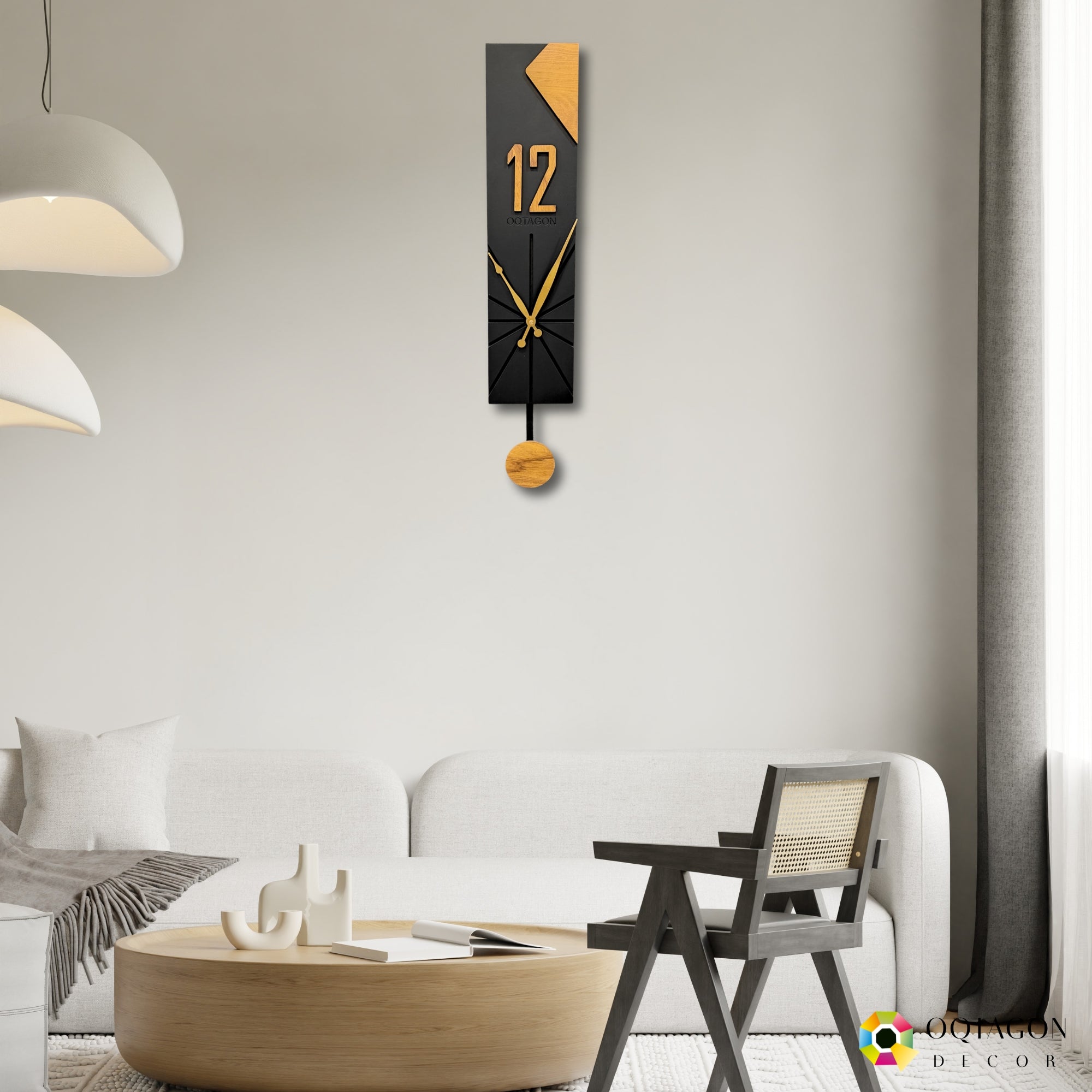 Vertical Aura - Designer Pendulum Wall Clock Series