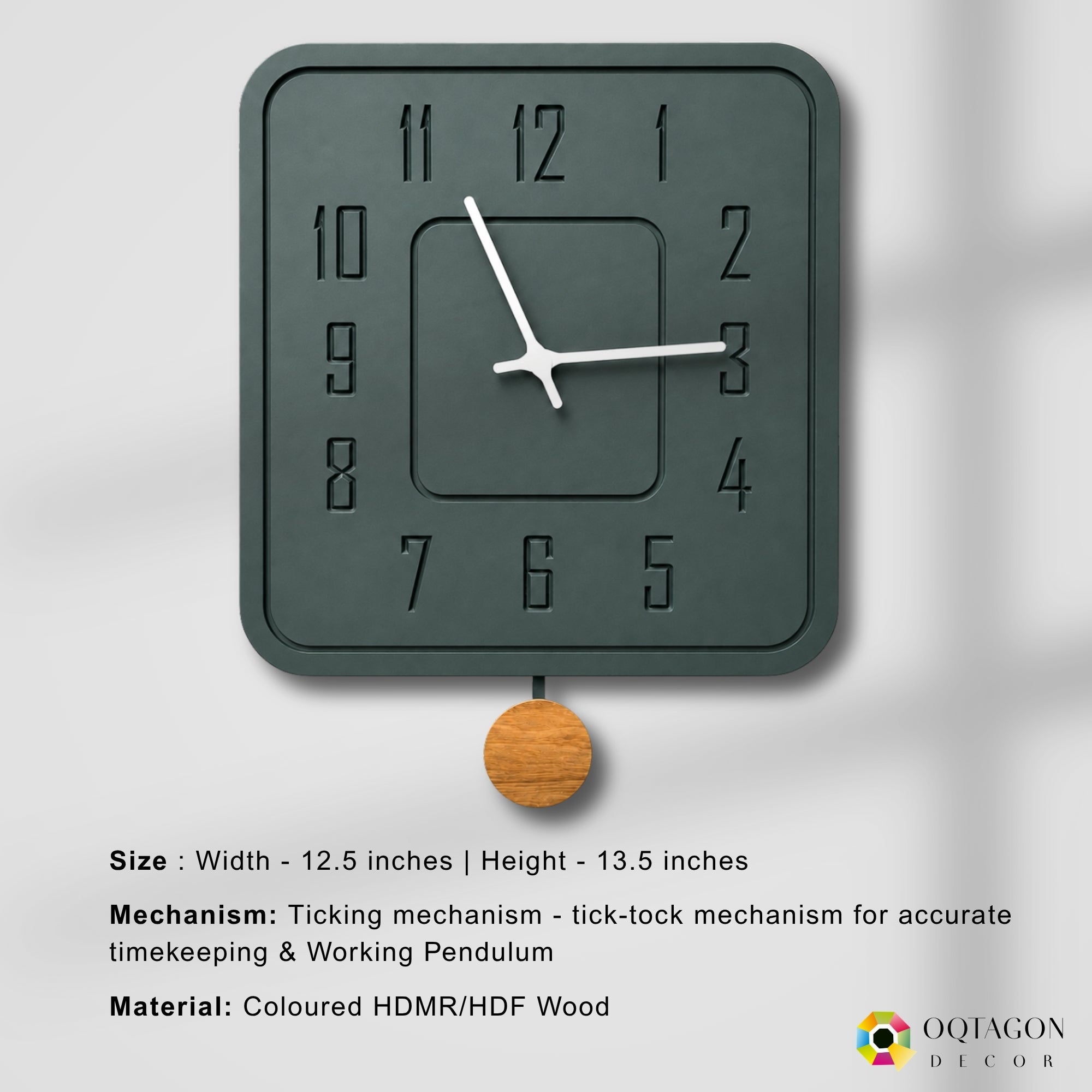 Meridian Architectural Pendulum Wall Clock