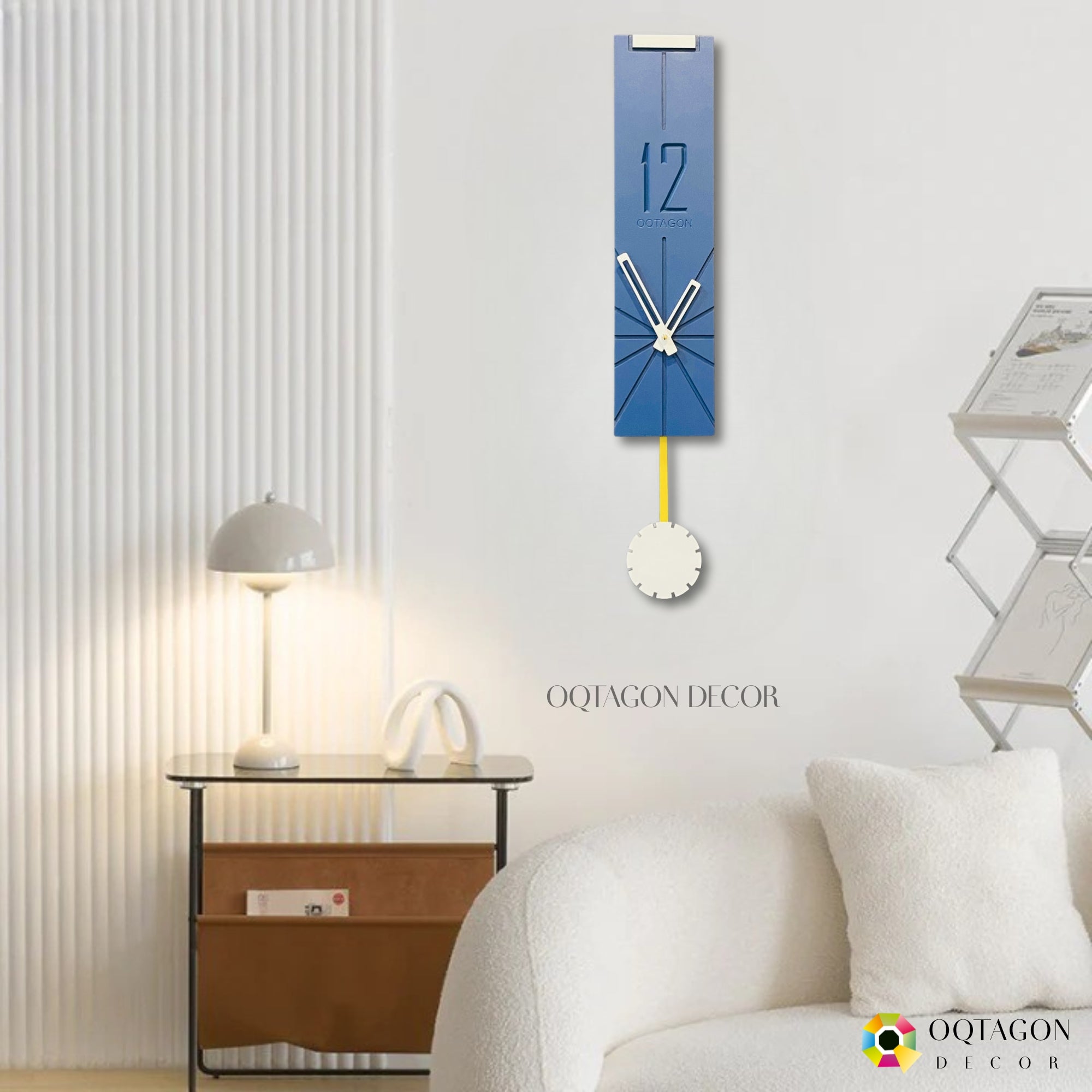 Vertical Aura - Designer Pendulum Wall Clock