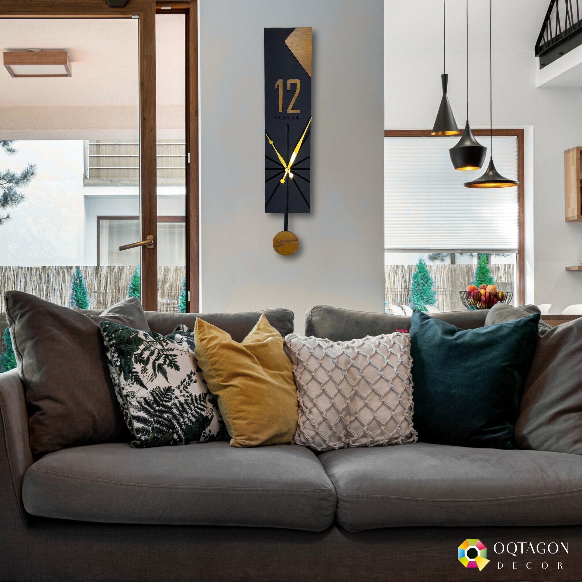 Vertical Aura - Designer Pendulum Wall Clock Series