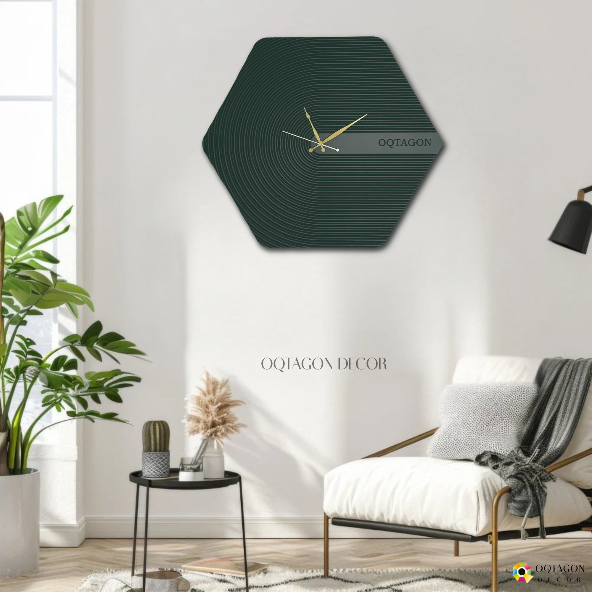 The Hexora Lux Series wall clock