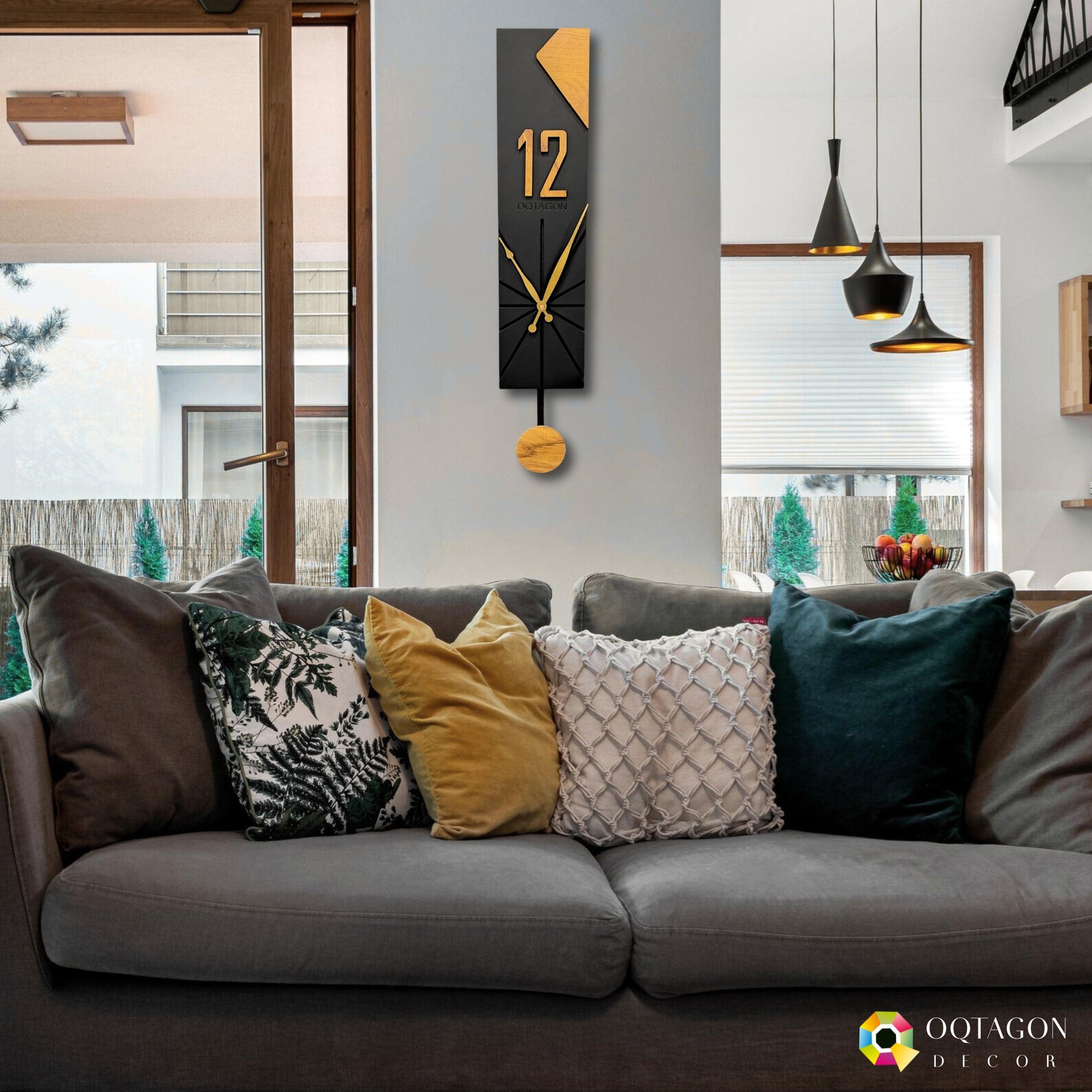 Vertical Aura - Designer Pendulum Wall Clock Series