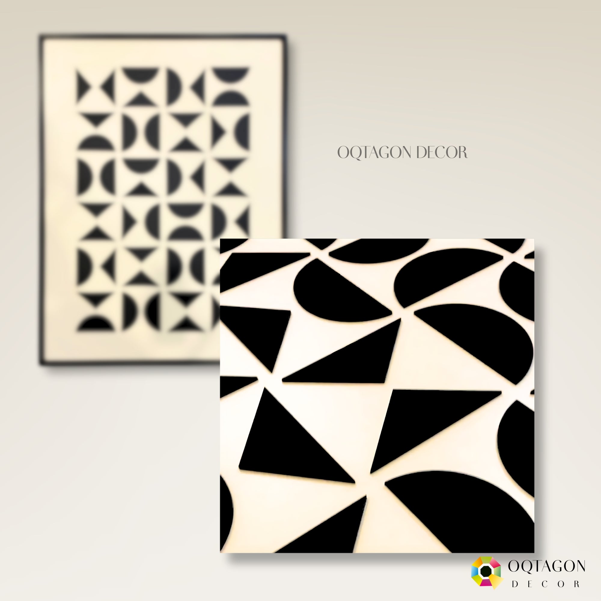 Echoes of Geometry - A Modern Abstract Shape Composition