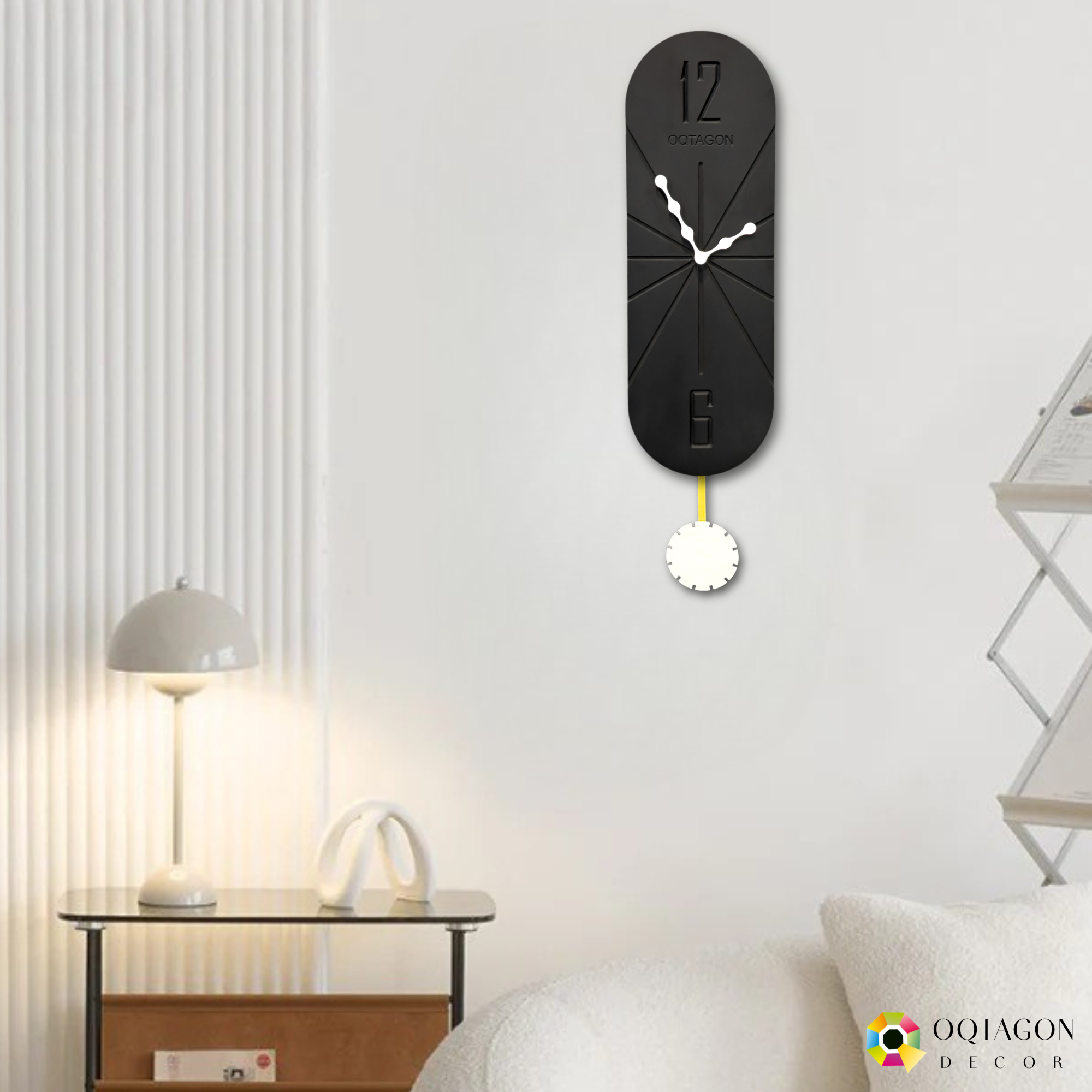 Vertical Noir – Designer Pendulum Wall Clock Special Edition