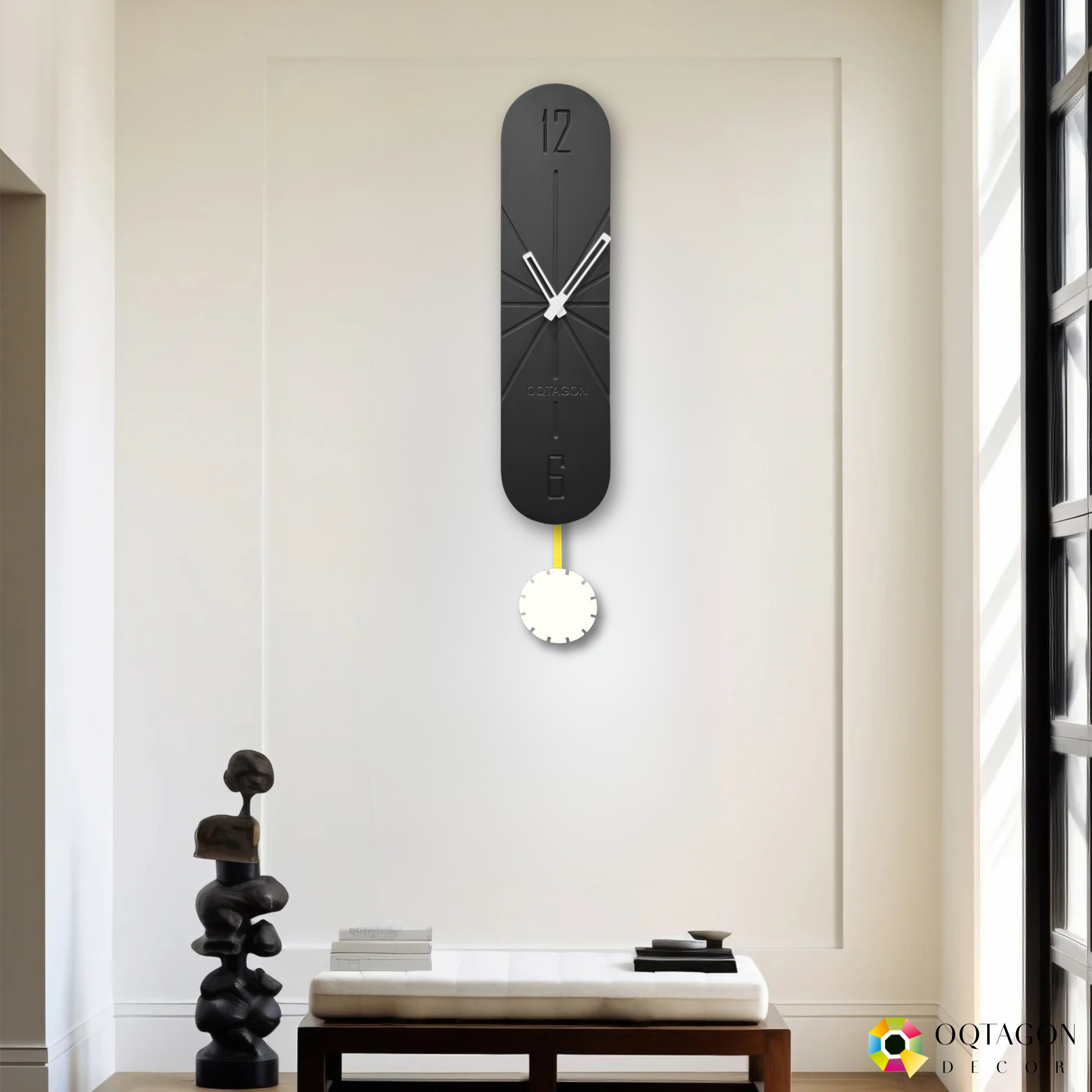 Vertical Noir – Sleek Black Designer Piece