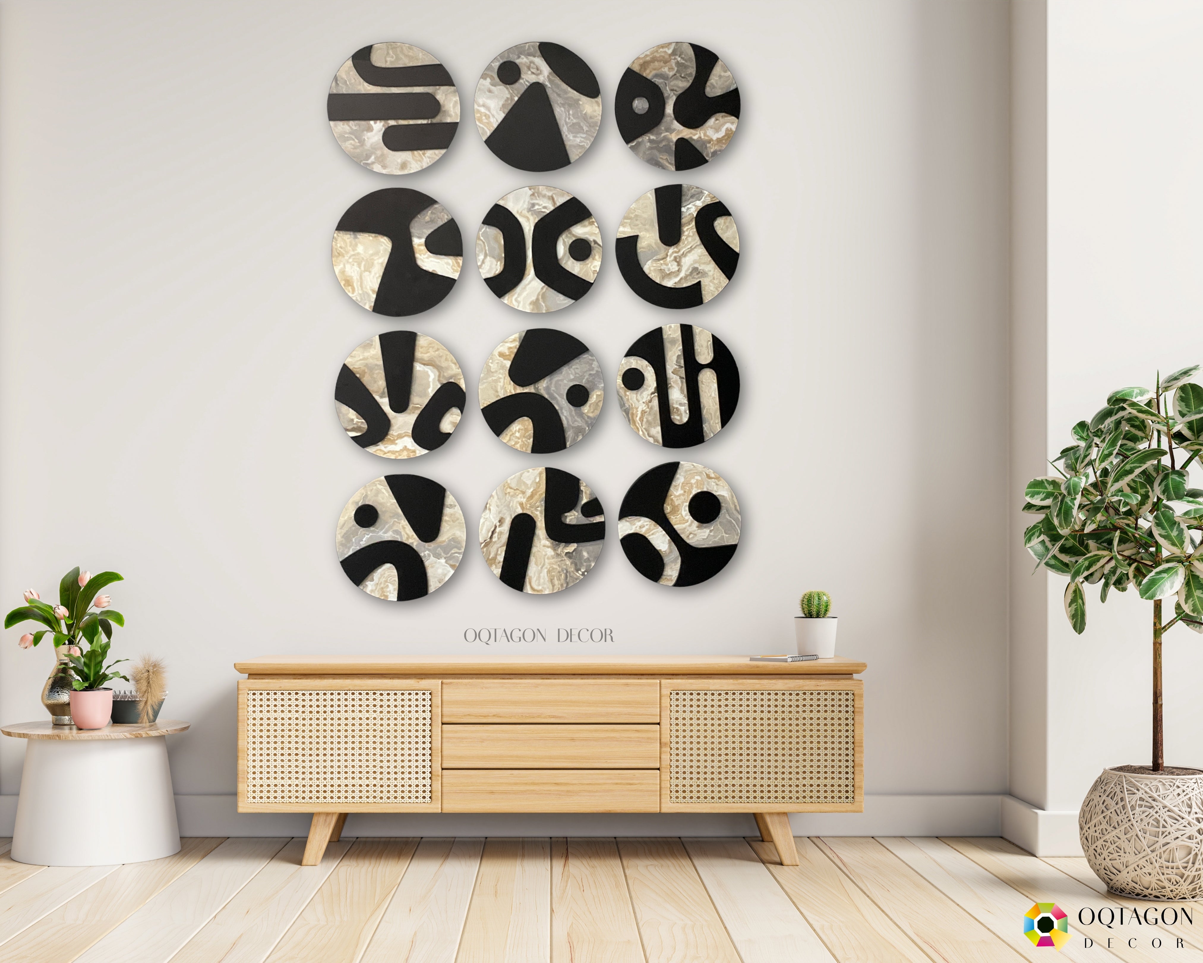 Abstract Orbits Wall Art Series - set of 12