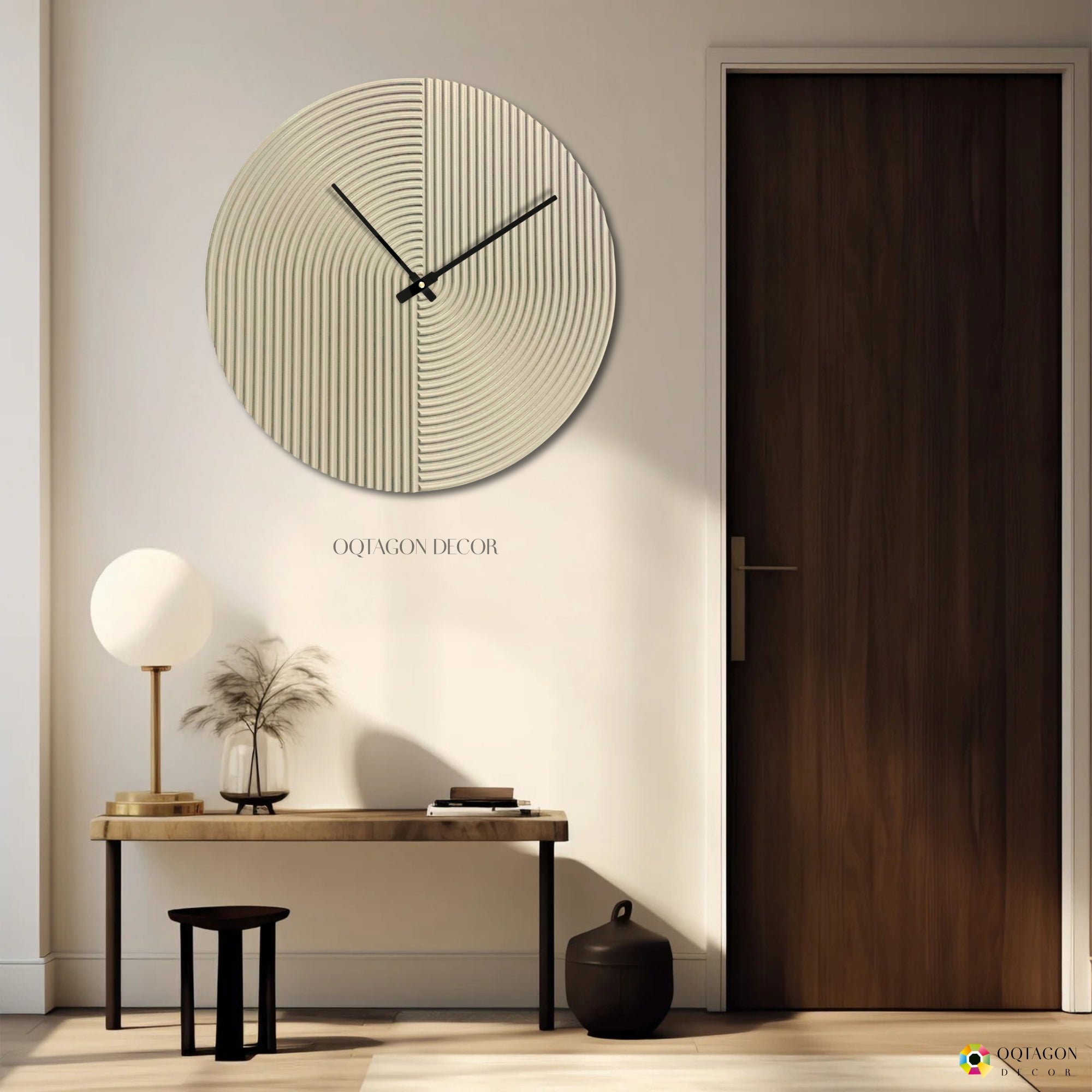 Minimalist Textured Wall Clock