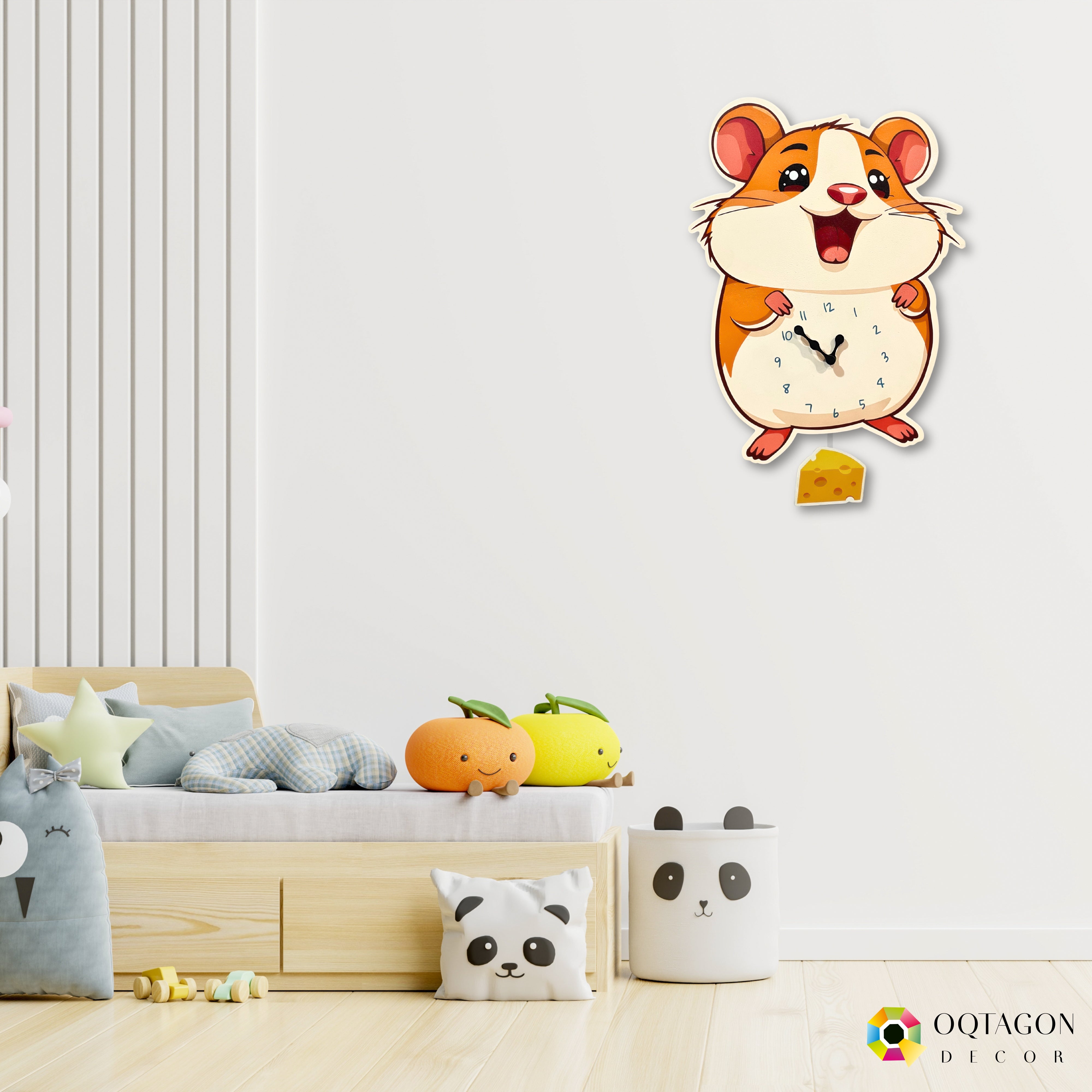 Cheeky Hammy – Designer Kids Pendulum Wall Clock