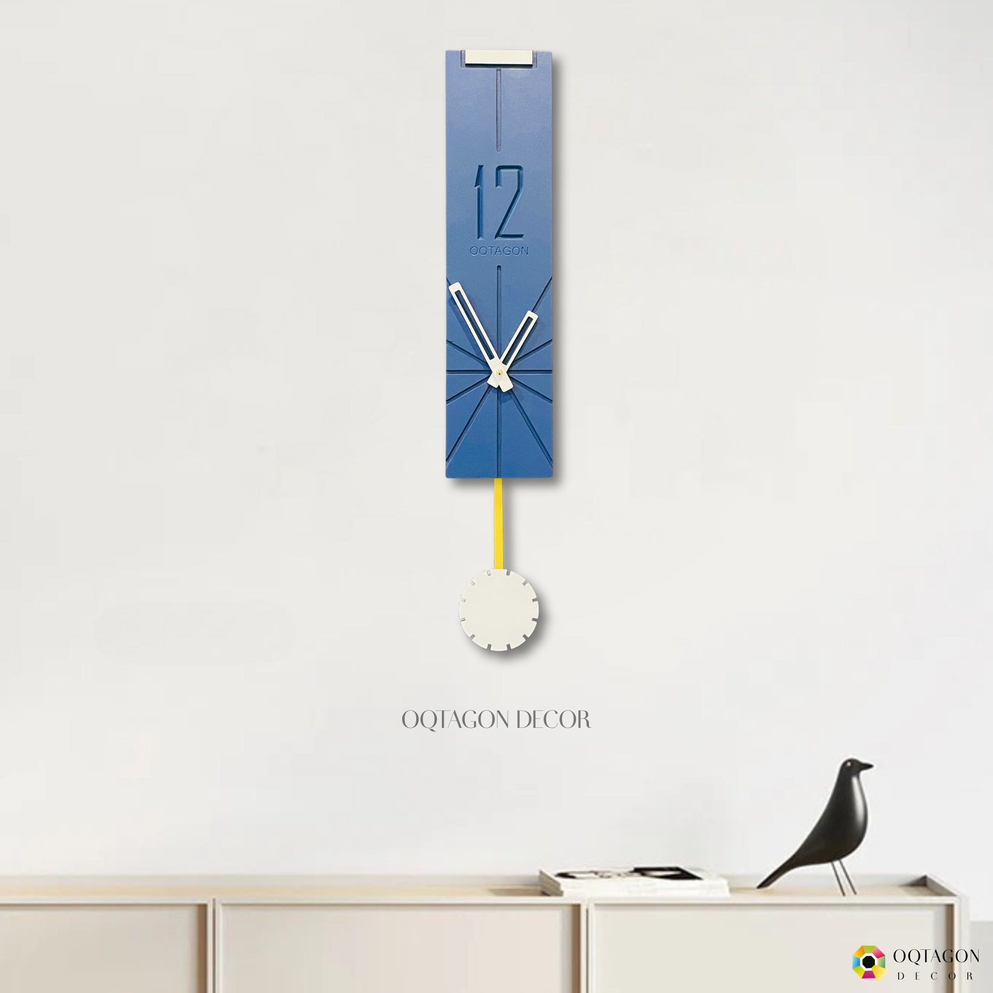 Vertical Aura - Designer Pendulum Wall Clock