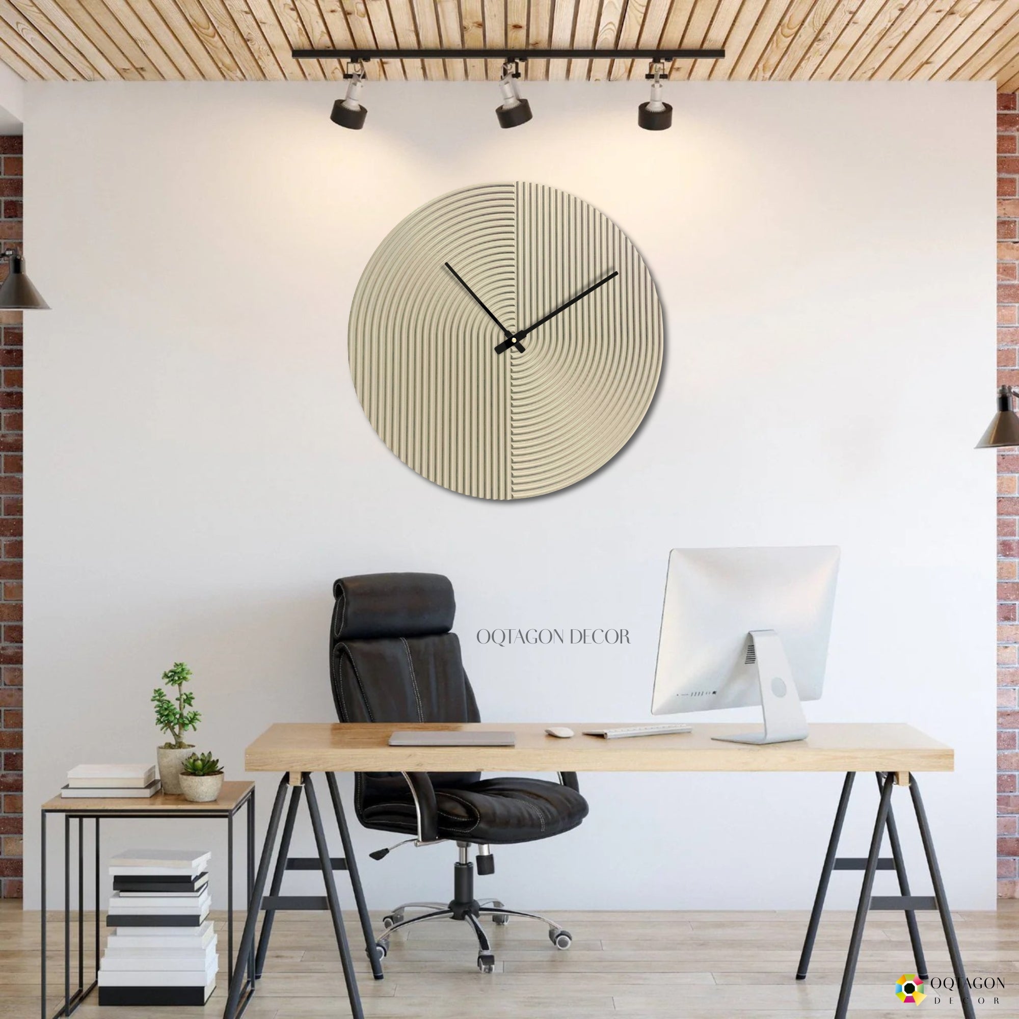 Minimalist Textured Wall Clock