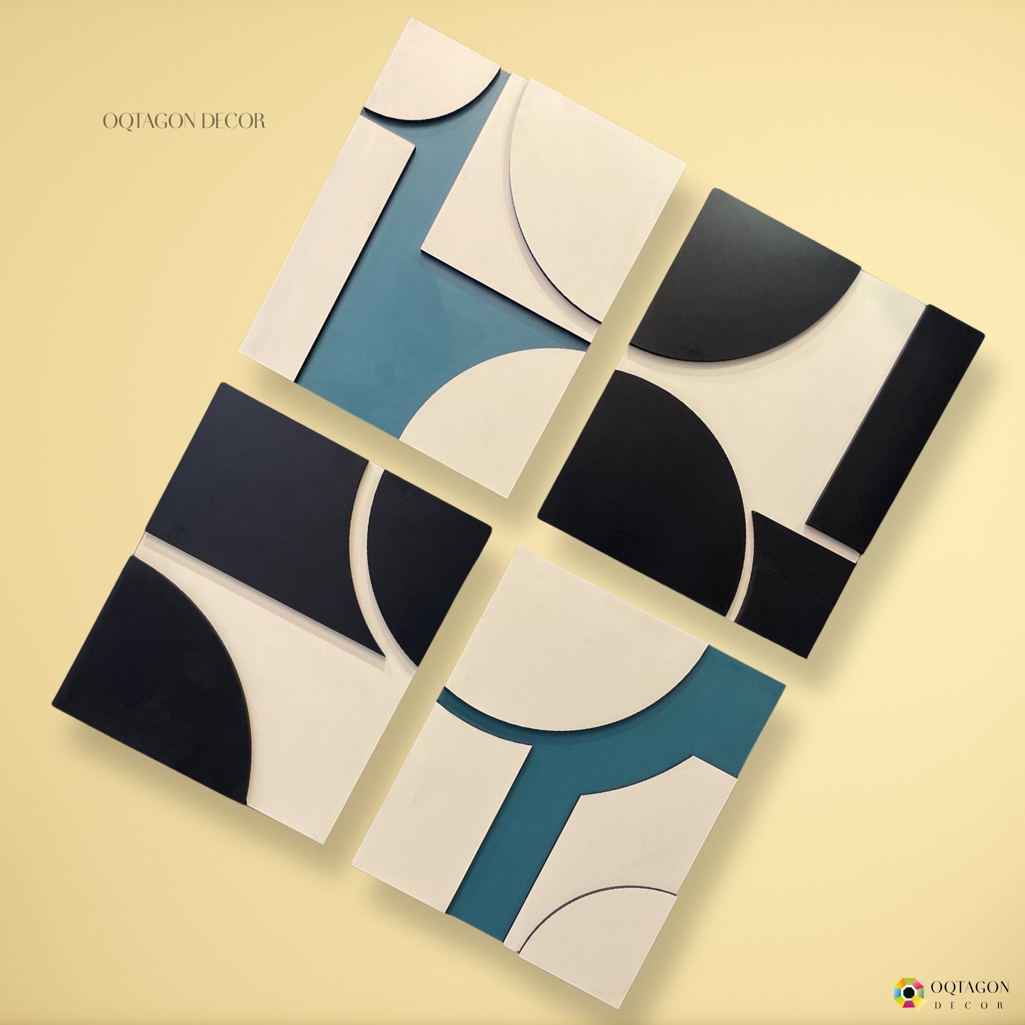 Minimalist Abstract Geometric Wall Art 4 Piece set