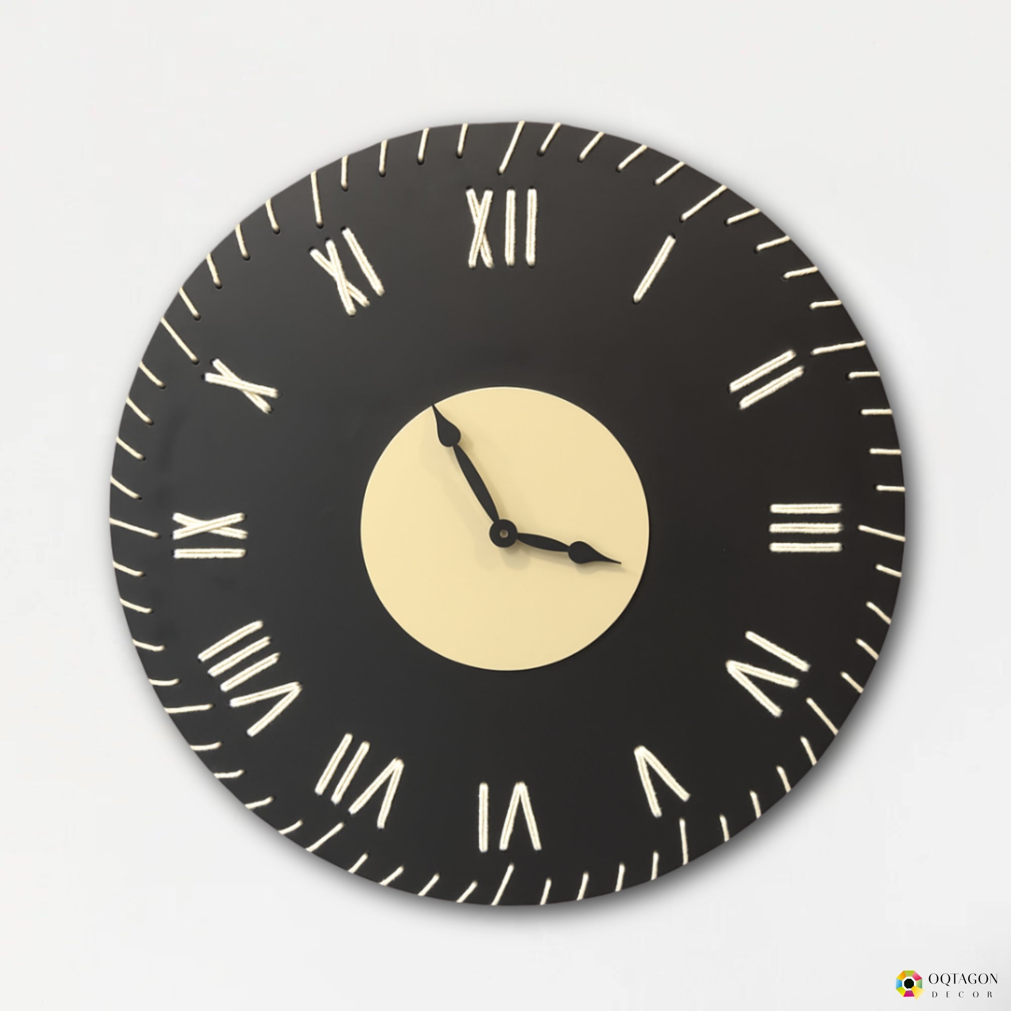 Elegant Threaded Roman Numeral Wall Clock Series