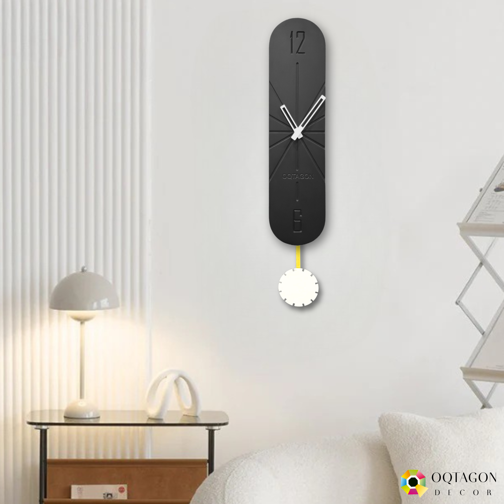 Vertical Noir – Sleek Black Designer Piece