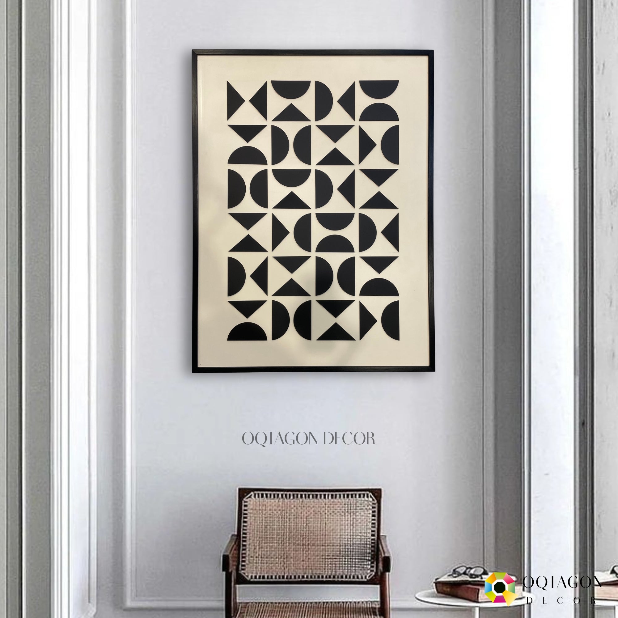 Echoes of Geometry - A Modern Abstract Shape Composition