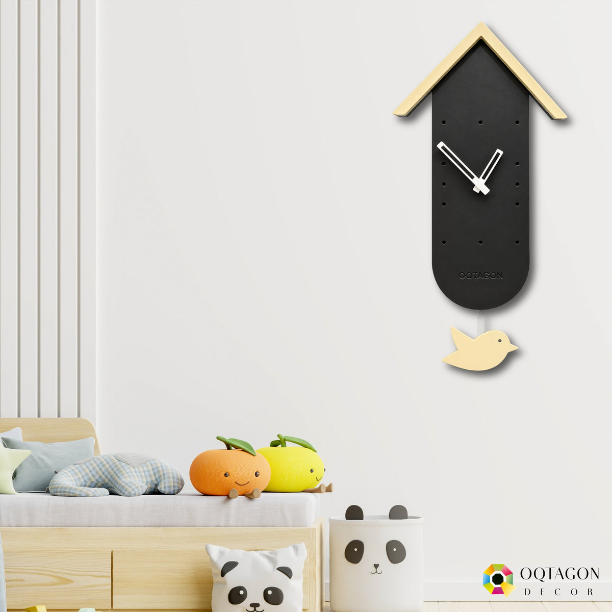 Birdhouse - Designer Bird Pendulum Wall Clock
