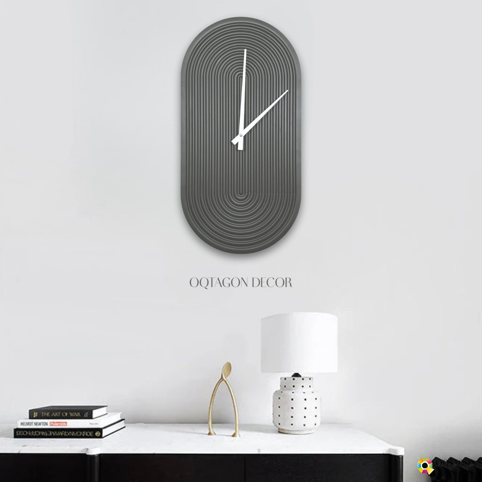 Timeless Arch Art-Inspired Wall Clock | OQTAGON DECOR