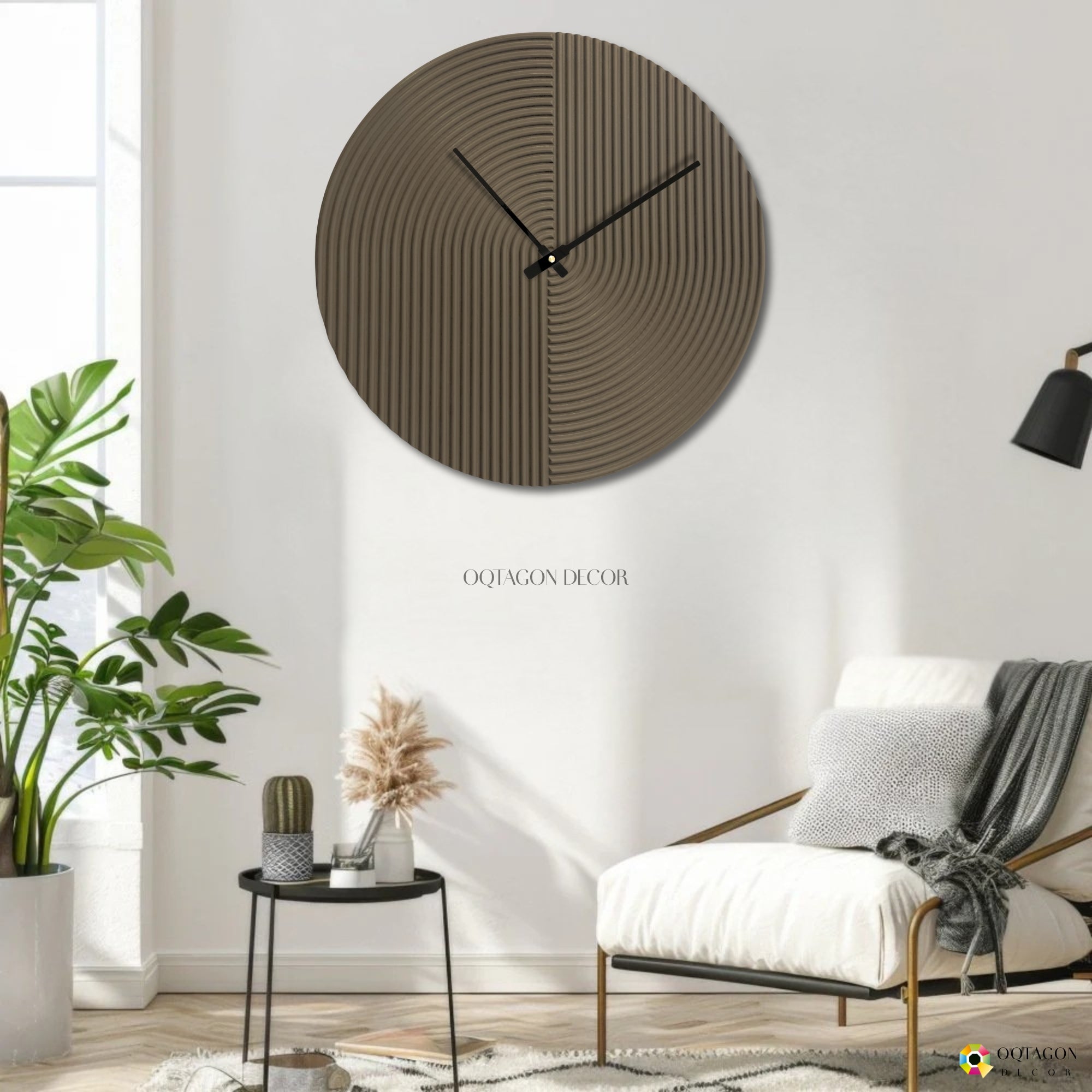 Minimalist Textured Wall Clock