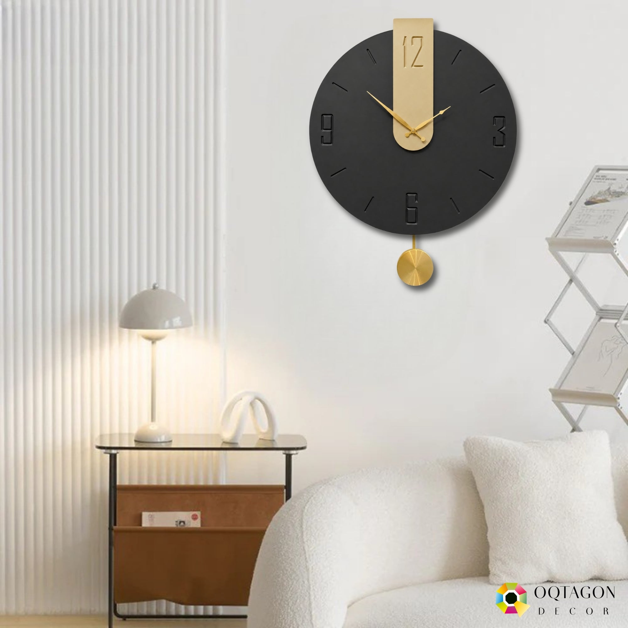 Midnight Gold – Luxury Pendulum Wall Clock