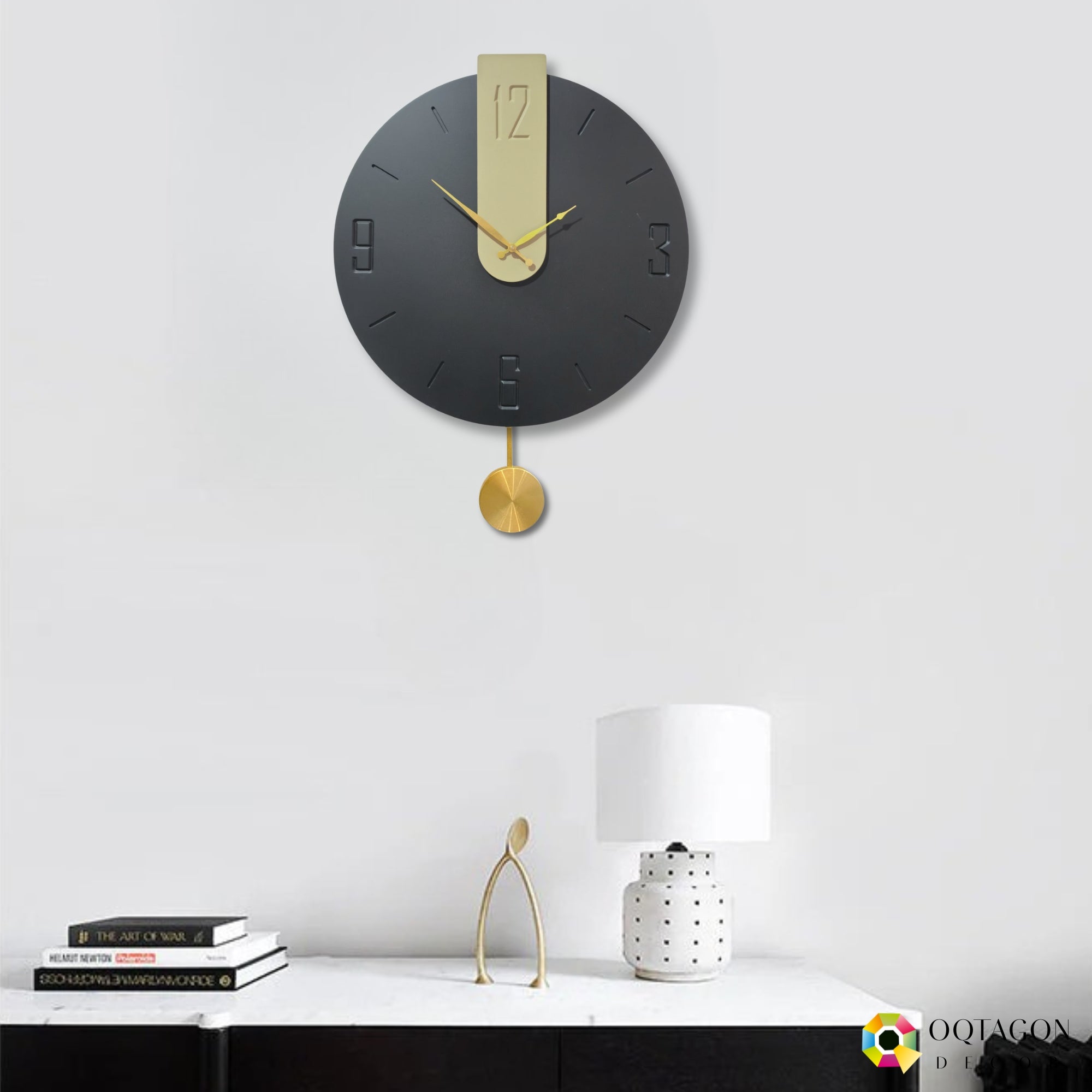 Midnight Gold – Luxury Pendulum Wall Clock