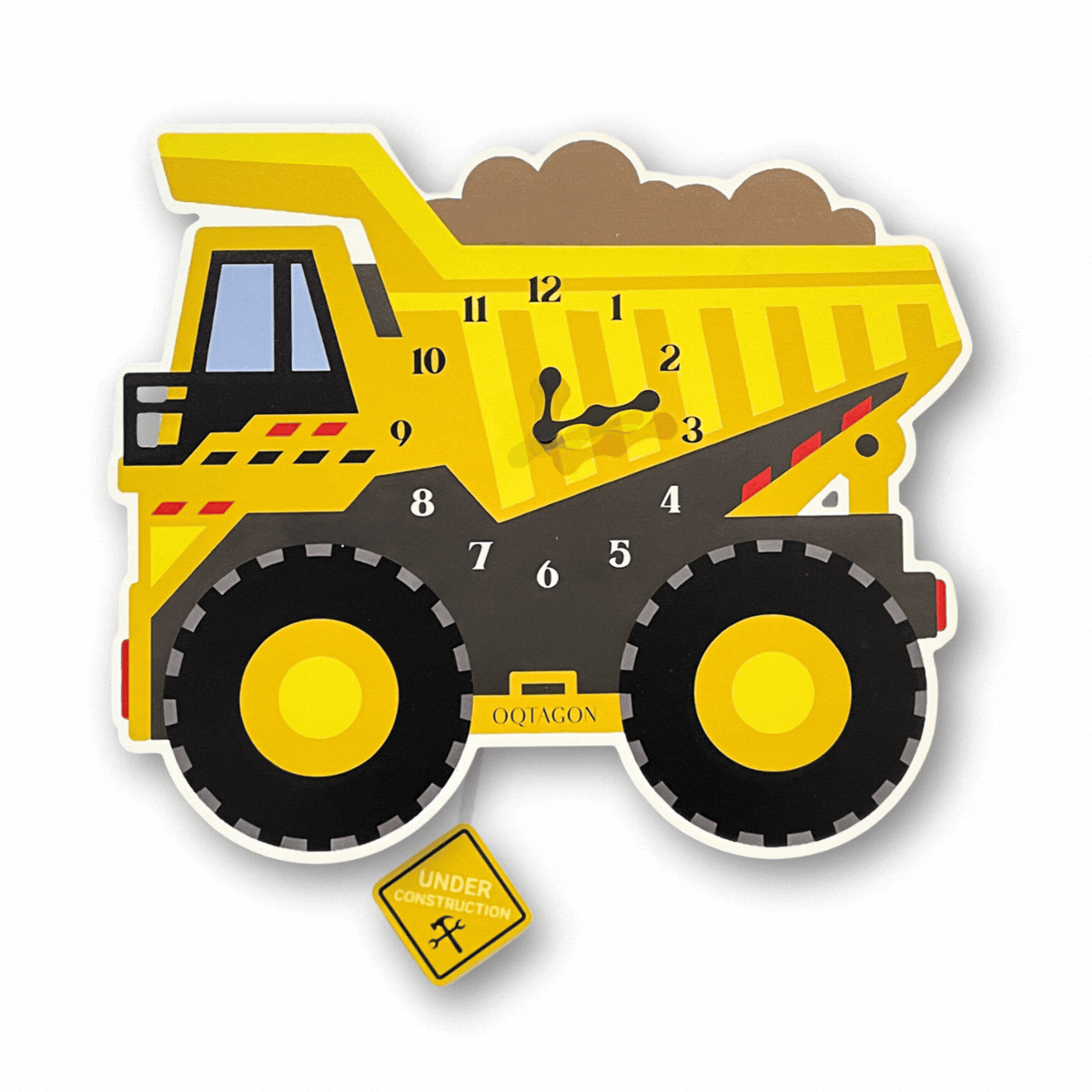 Mighty Dumper Truck – Designer Kids Pendulum Wall Clock