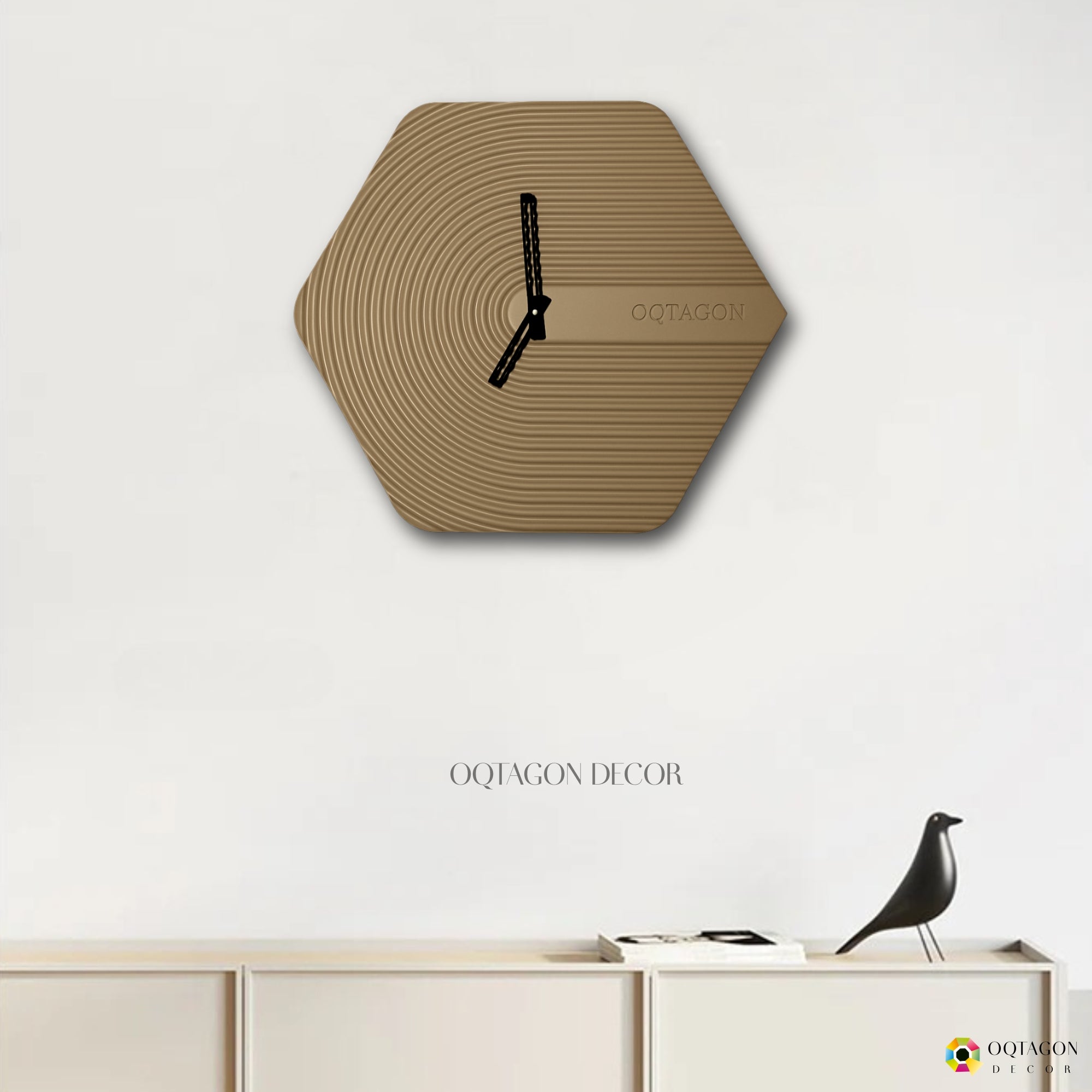 The Hexora Lux Series wall clock