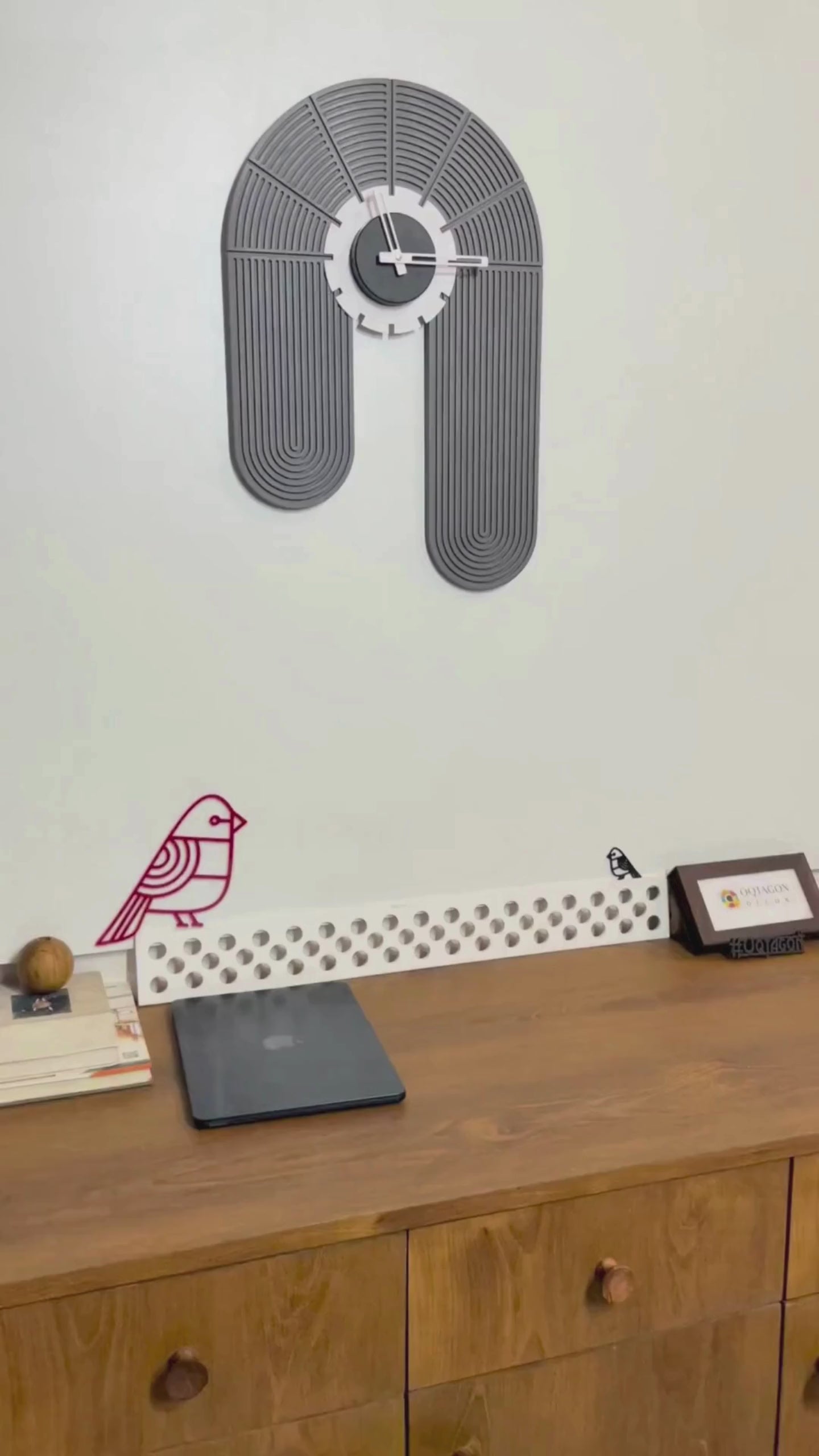 Twin Arc wall clock