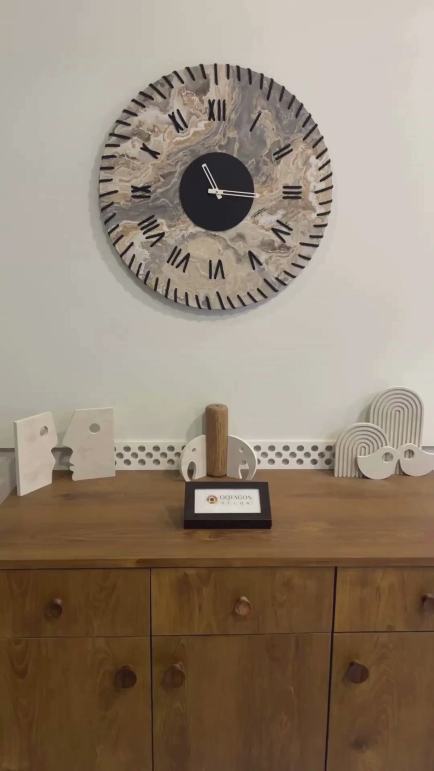 Elegant Threaded Roman Numeral Wall Clock Series