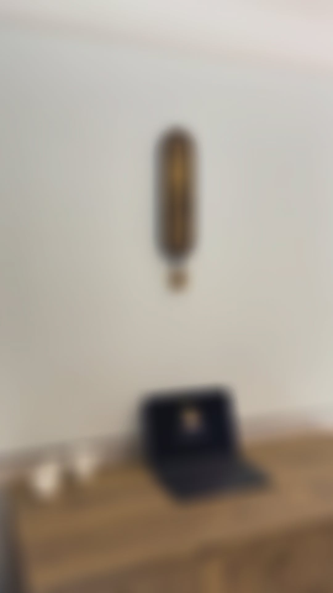 Wooden Aura Slim Pendulum Designer Wall Clock