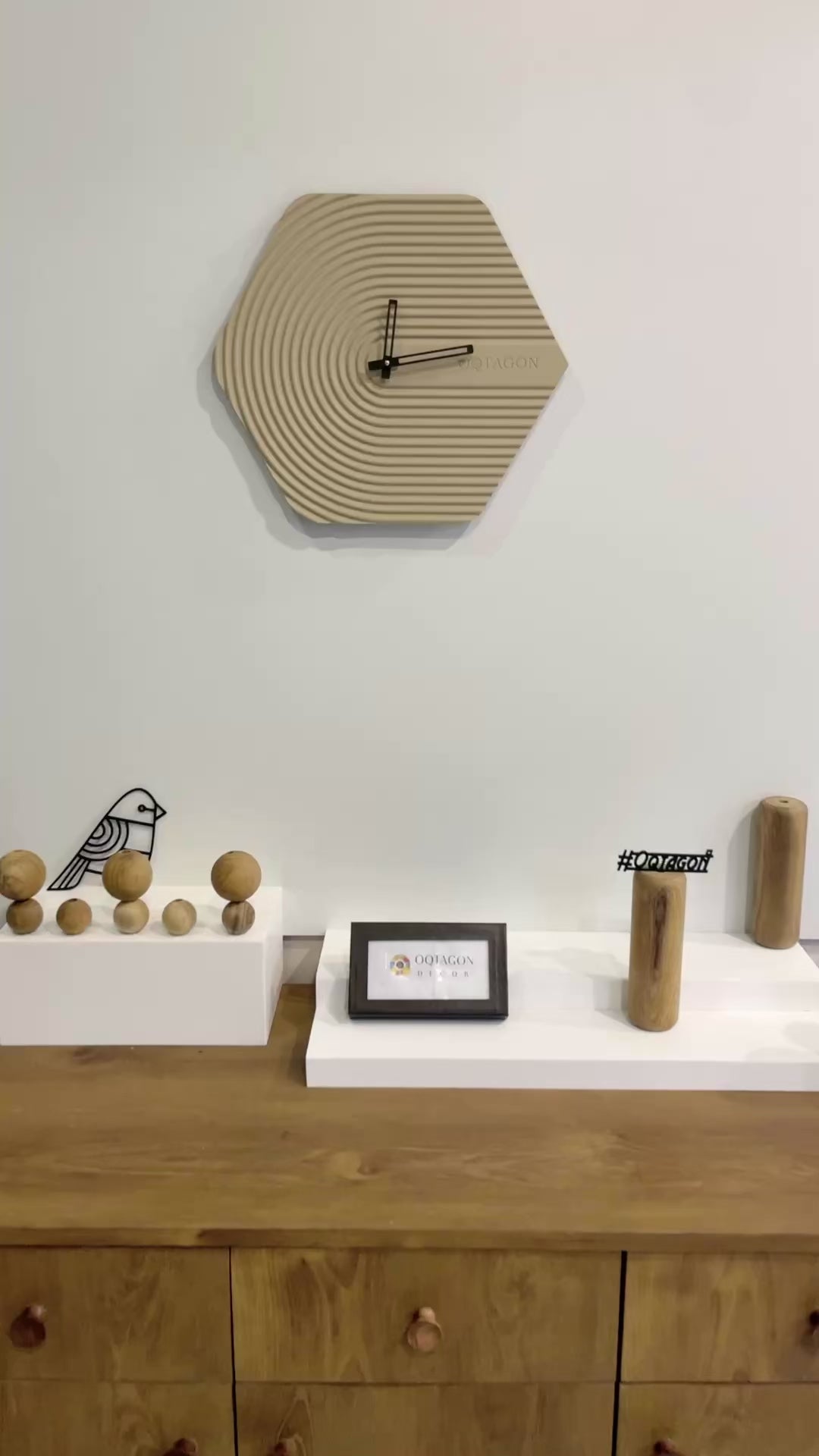The Hexora Lux Series wall clock