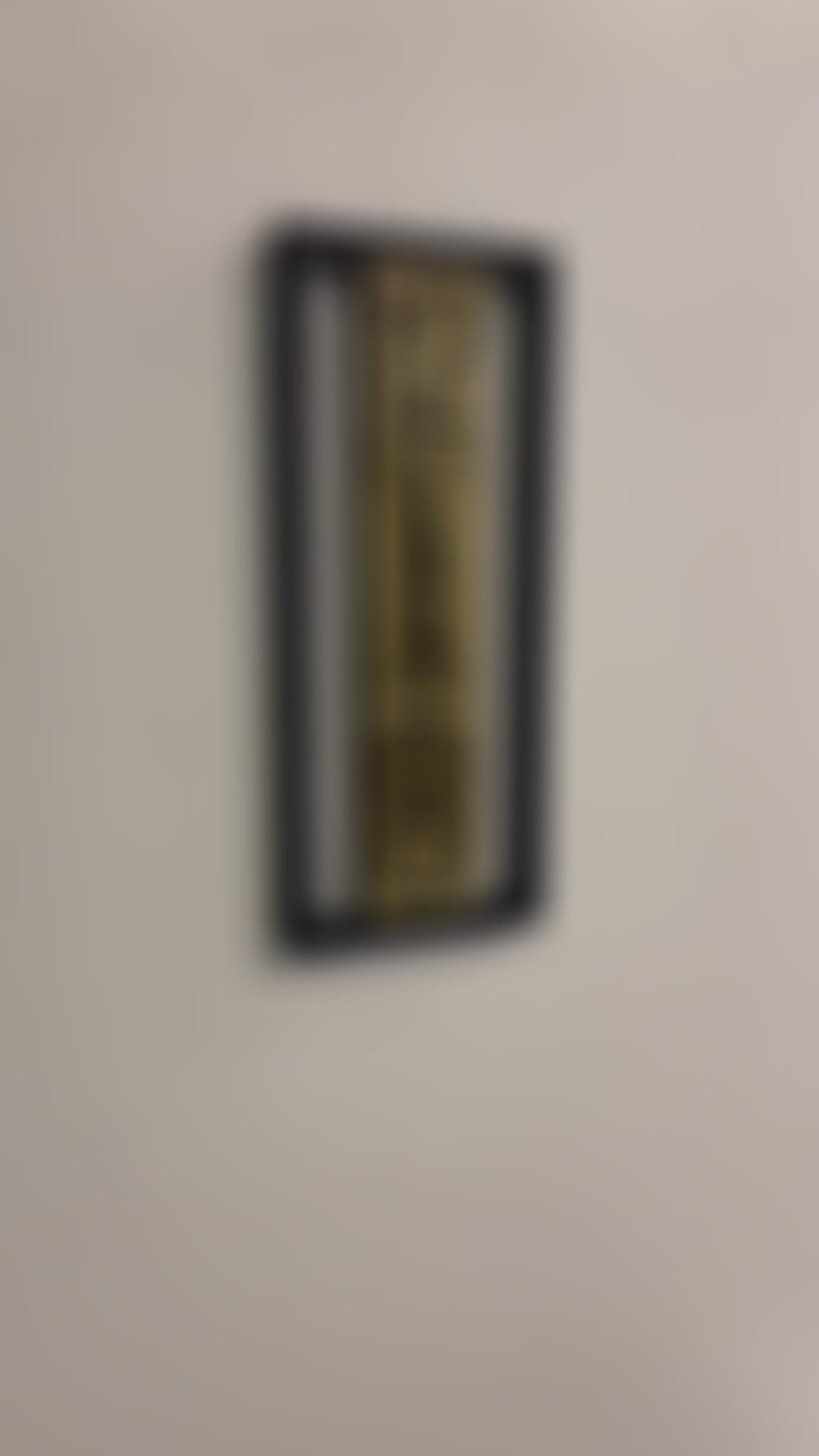 Designer Black and Gold Rectangular Wall Clock