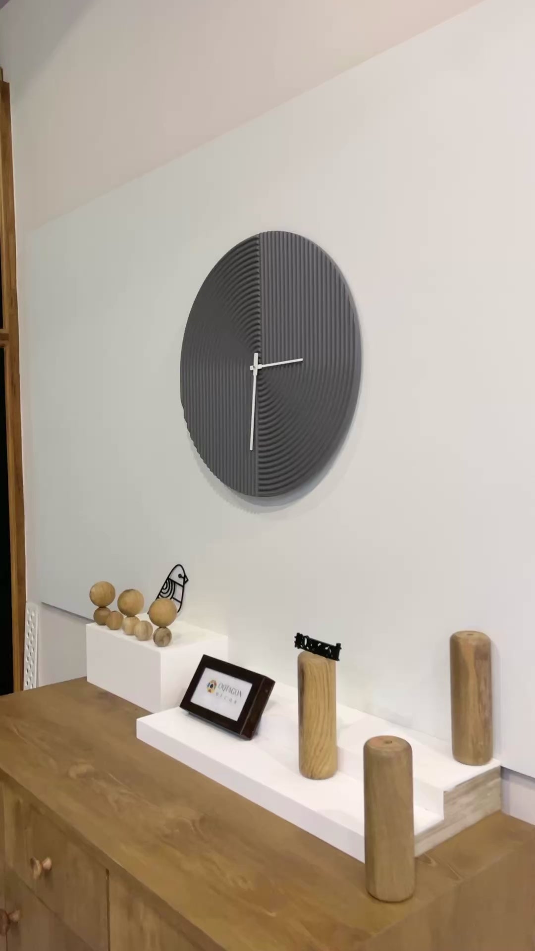 Minimalist Textured Wall Clock