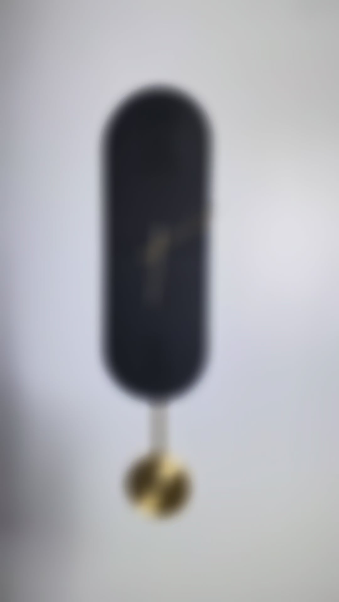 Vertical Noir – Designer Pendulum Wall Clock
