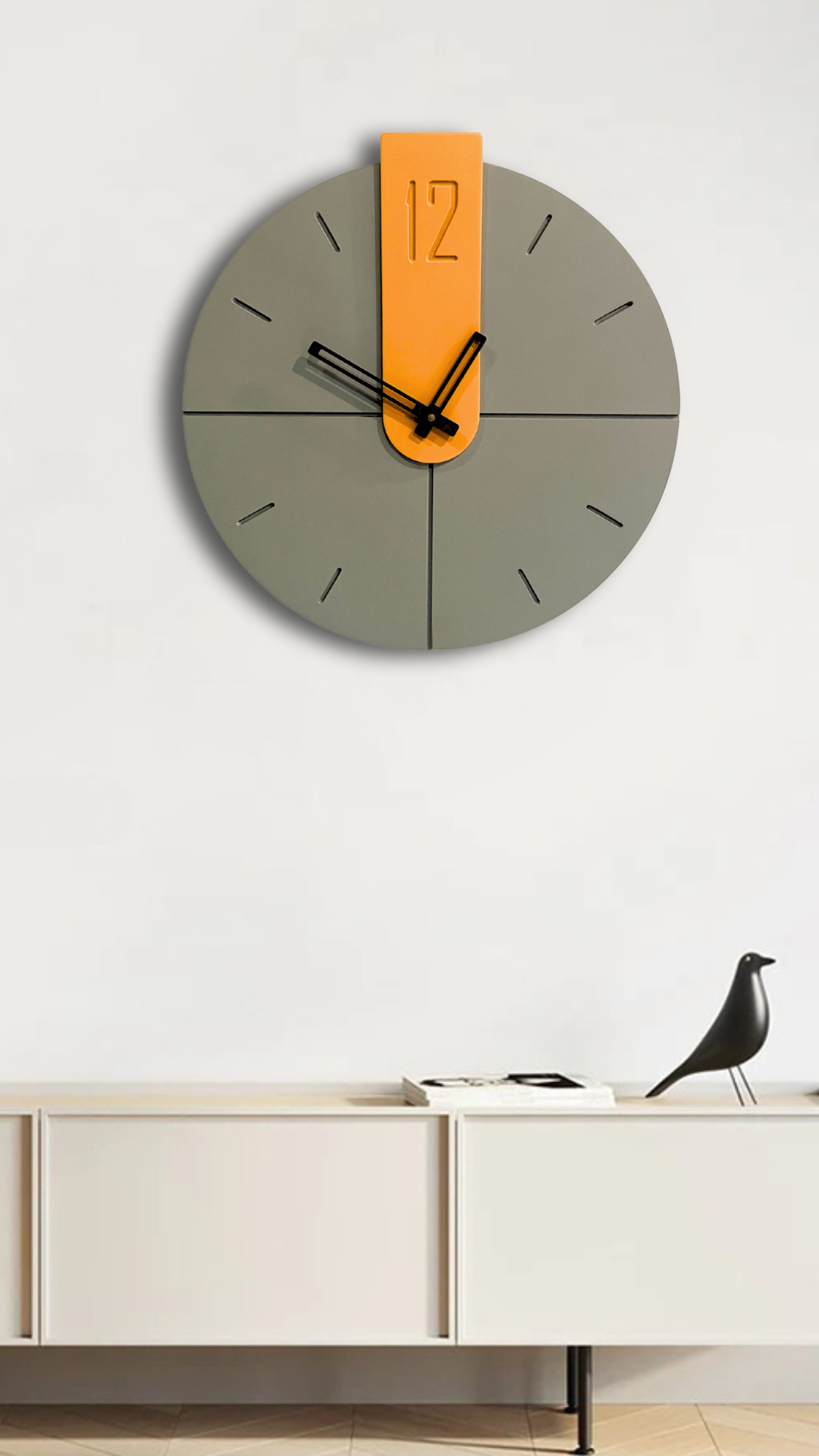 Luma Axis - Modern Minimalist Wall Clock with Geometric Design
